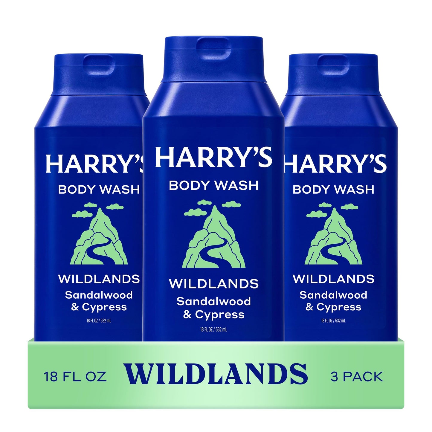 Harry's Men's Body Wash - Wildlands - (3 Pack) 18 fl oz - Shower Gel for Men - No Parabens, Sulfates, or Dyes Beauty & Personal Care Harry's