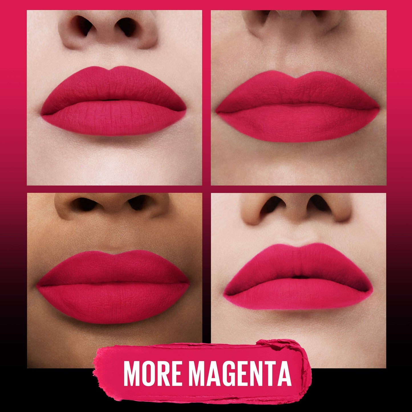 Maybelline Color Sensational Ultimatte Matte Lipstick, Non-Drying, Intense Color Pigment, More Magenta, Magenta Pink, 1 Count Beauty & Personal Care MAYBELLINE