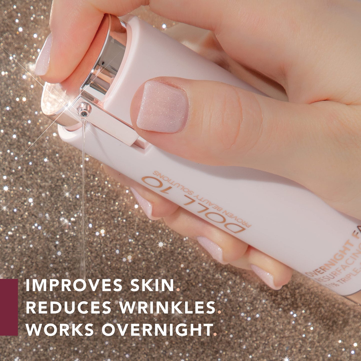 Doll 10 - Smooth Assist Overnight Facial 11% Triple-Acid Resurfacing Serum - Proven Overnight Transformation - Improves Skin Tone, Pores, Wrinkles Beauty & Personal Care DOLL 10