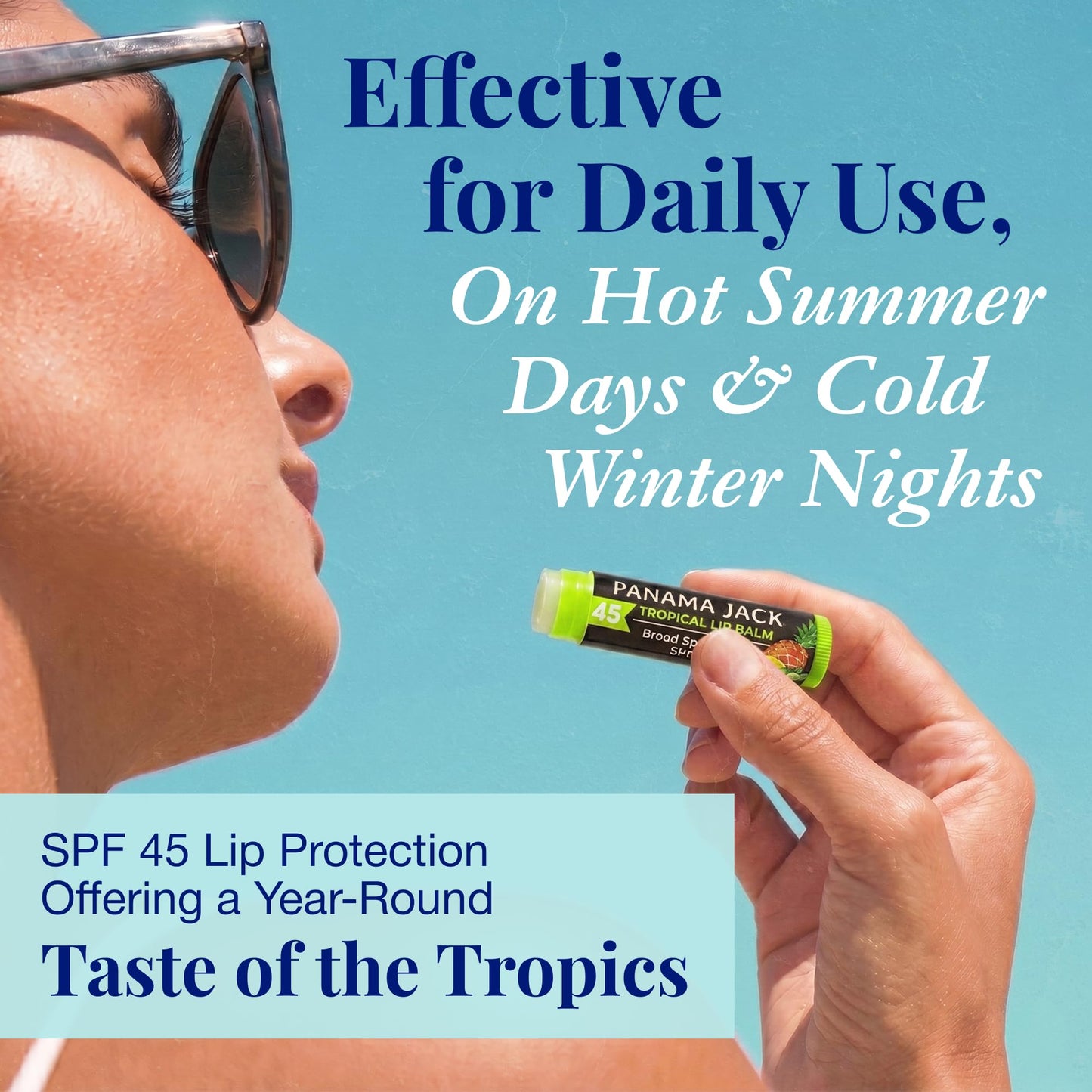 Panama Jack Sunscreen Lip Balm - SPF 45, Broad Spectrum UVA-UVB Sunscreen Protection, Prevents & Soothes Dry, Chapped Lips, Tropical, 12-pack Beauty and Personal Care Panama Jack
