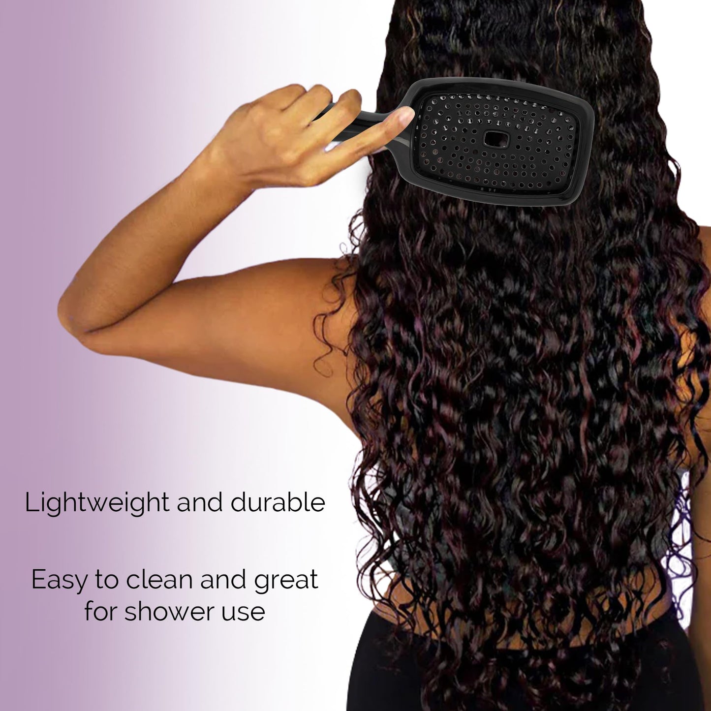 Curl Keeper Flexy Hair Brush, Purple - Detangling Hair Brush with Flexible Bristles for Shower Use, Combing Through Curls & Removing Tangles Beauty & Personal Care Curl Keeper