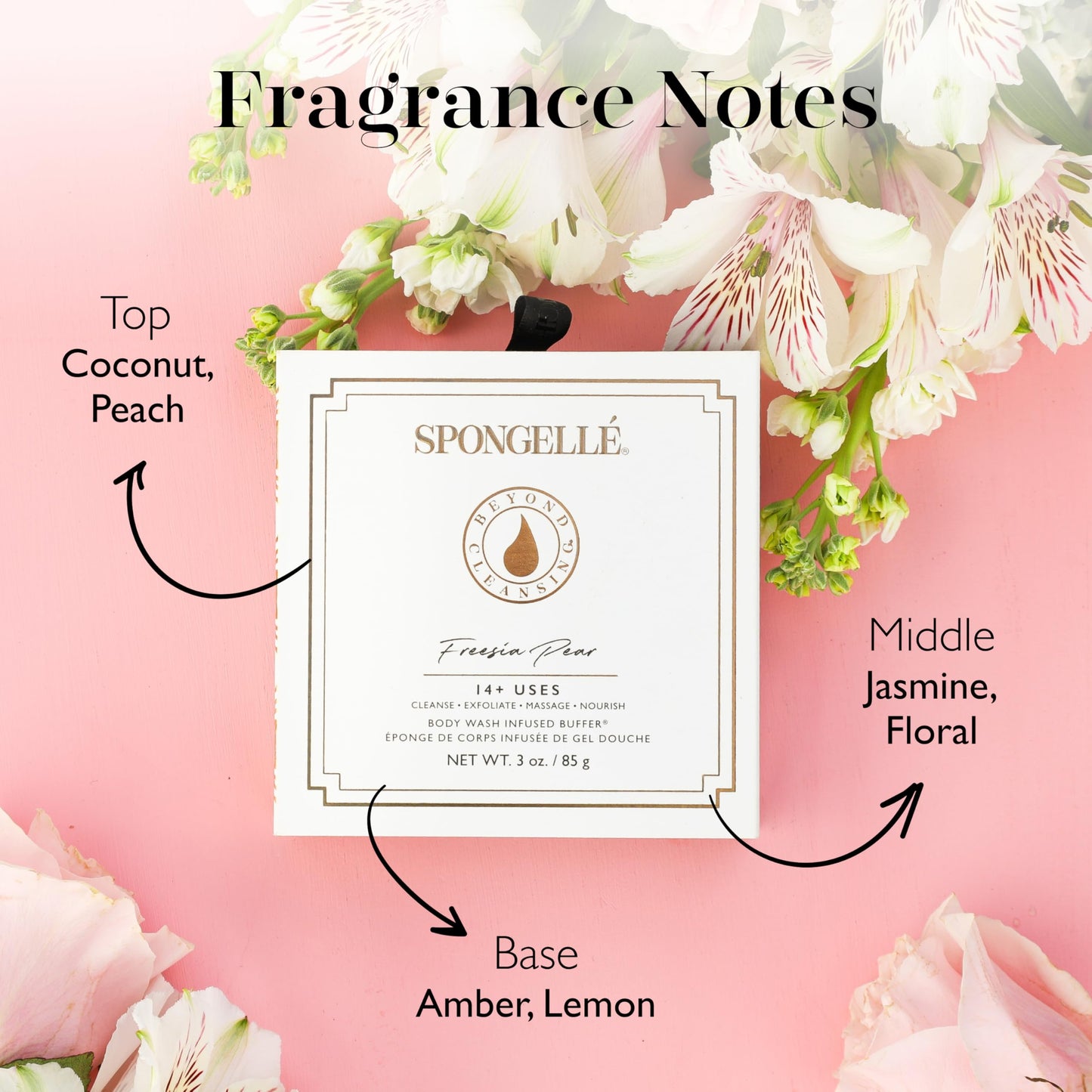 SPONGELLÉ Boxed Flower Body Wash Infused Buffer, Freesia Pear Beauty and Personal Care SPONGELLÉ