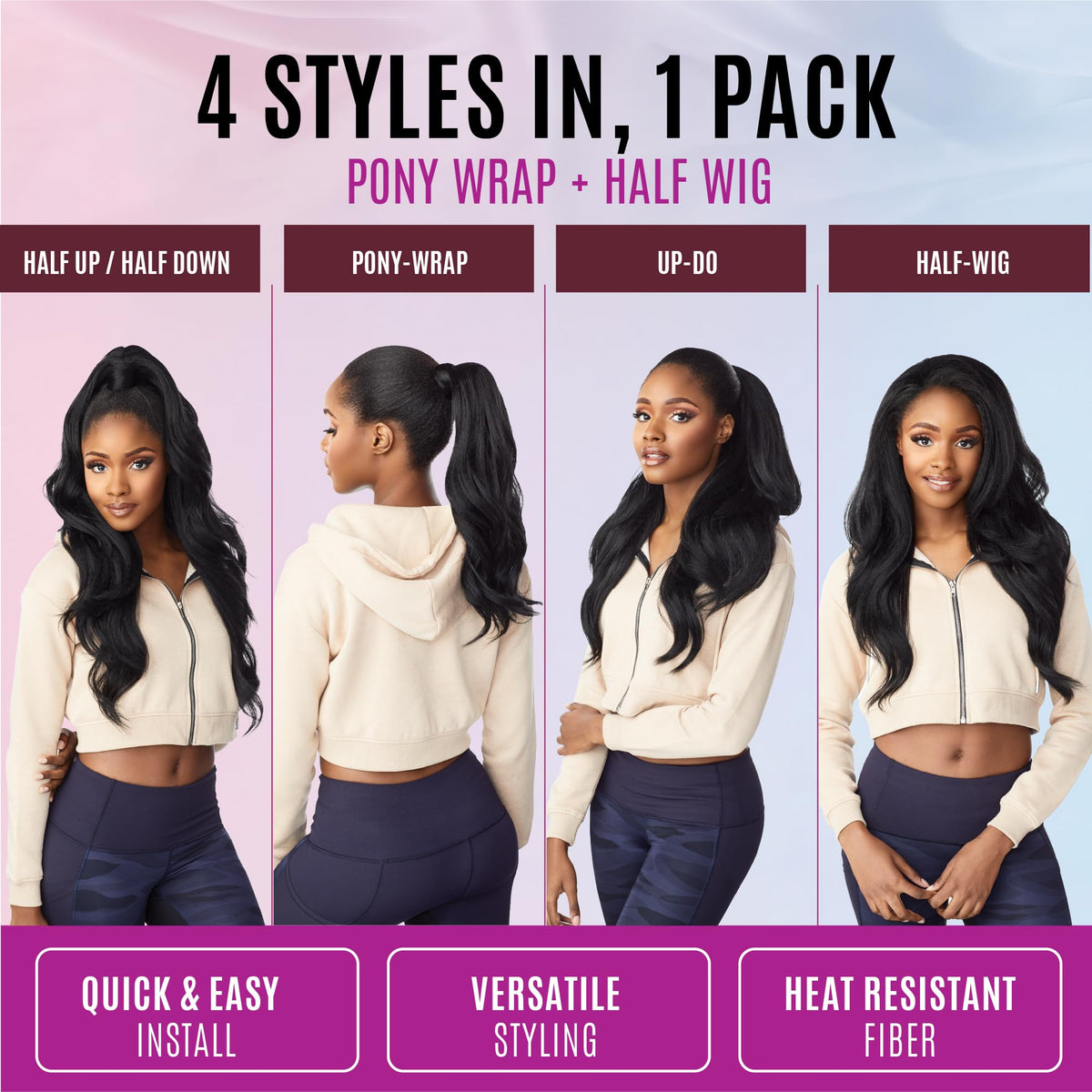 Sensationnel Instant Updown Halfwig Pony-lud 11, T2/30