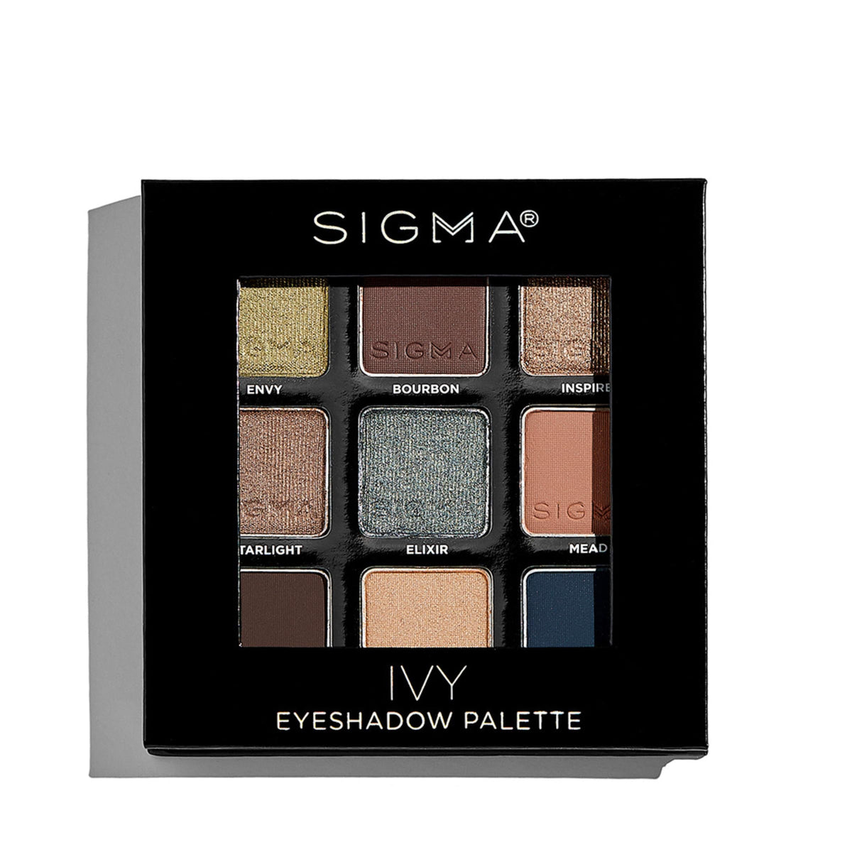 SIGMA BEAUTY On-the-Go Eyeshadow Palette - Ivy - 9 Bold Eyeshadow Shades in Matte, Shimmer and Metalic Finishes - Highly Pigmented Vegan Eye Makeup