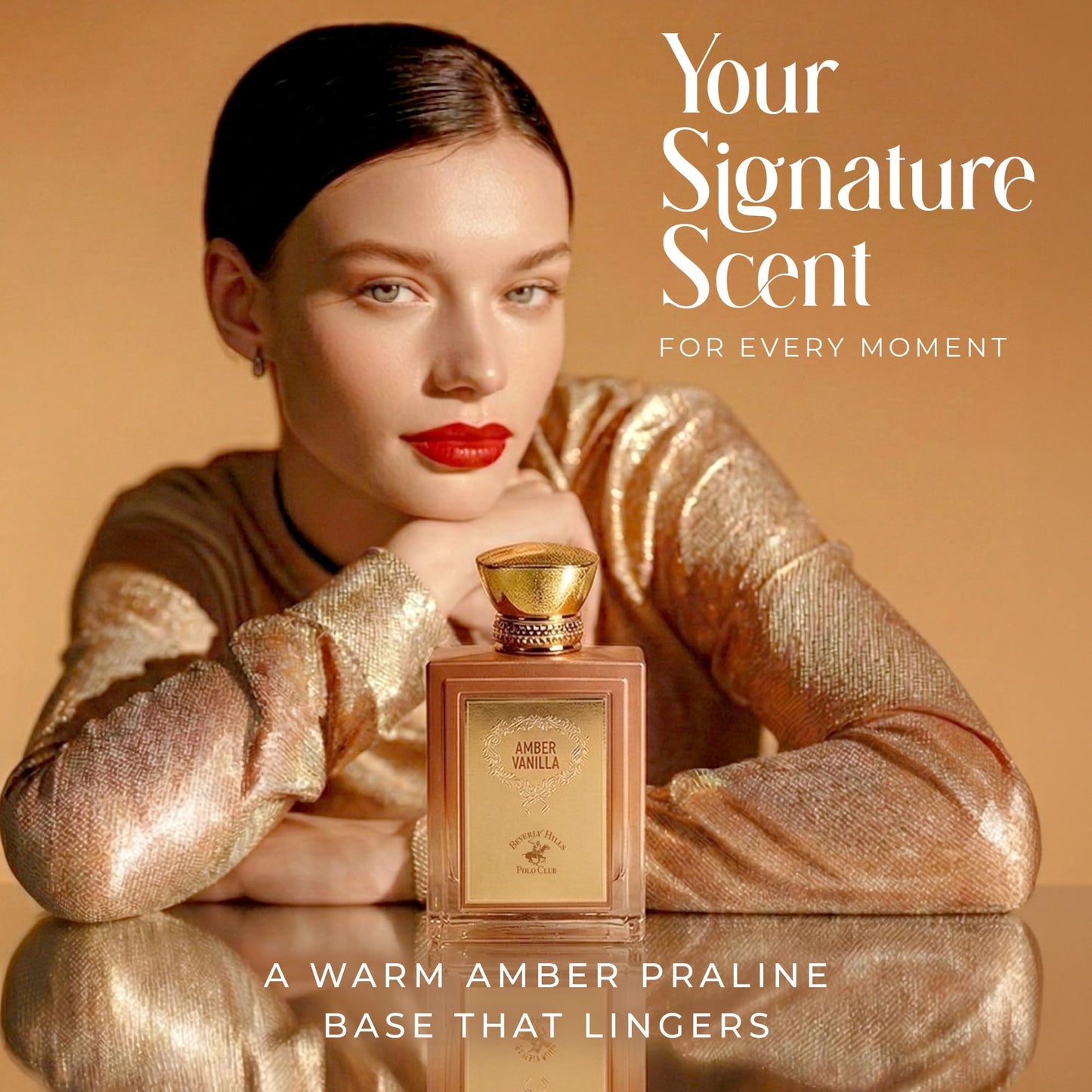 Beverly Hills Polo Club Amber Vanilla Eau de Parfum for Women | Luxurious Floral Amber Gourmand Fragrance | Creamy Vanilla, Warm Amber & Praline | Beauty & Personal Care Beverly Hills Polo Club