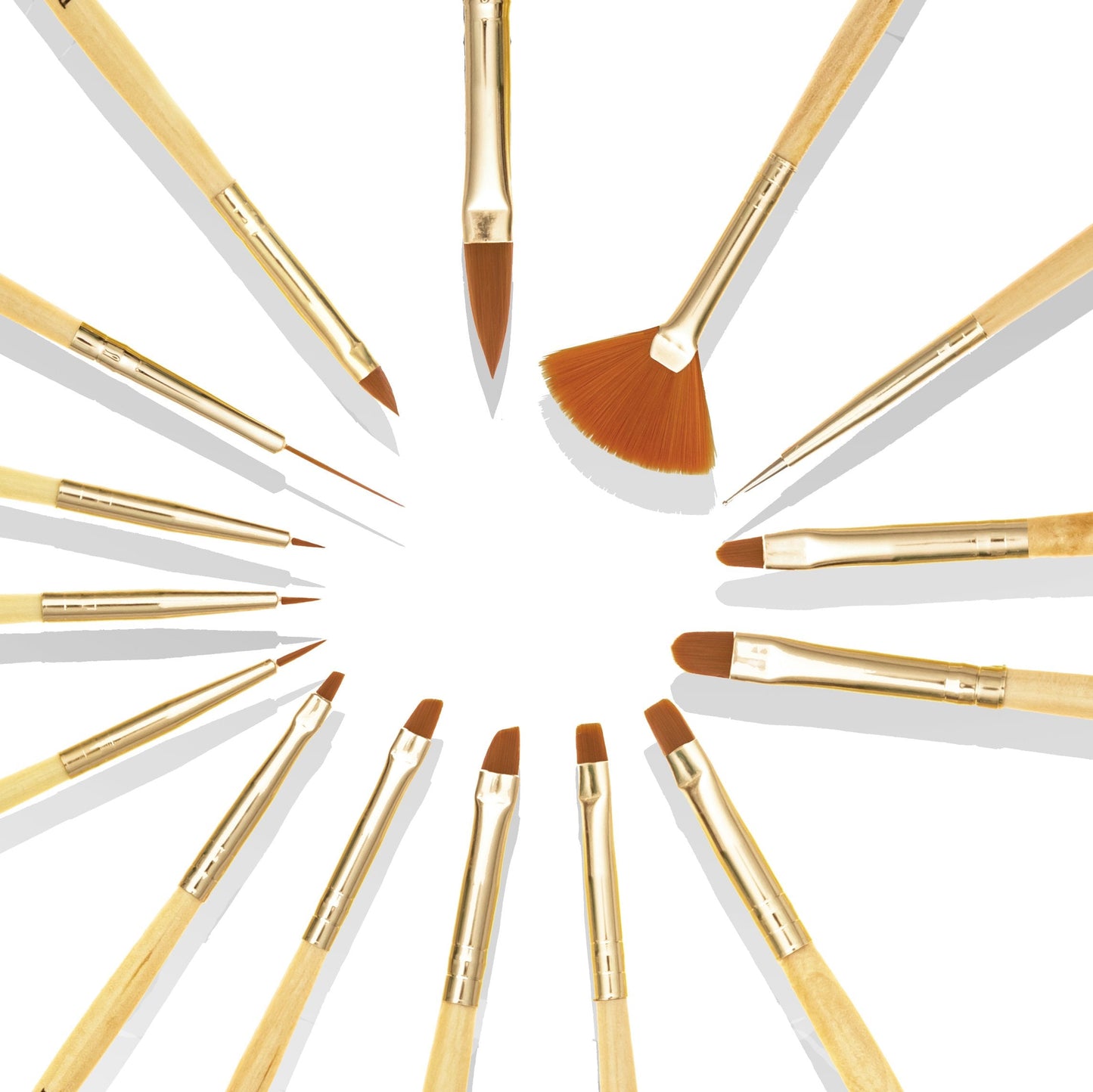 Beaute Galleria 15 Pieces Nail Art Brush Set for Detailing, Striping, Blending, One-Stroke Nail Art with Gel Brushes, Painting Brushes, 3D Brush Beauty & Personal Care BEAUTÉ GALLERIA