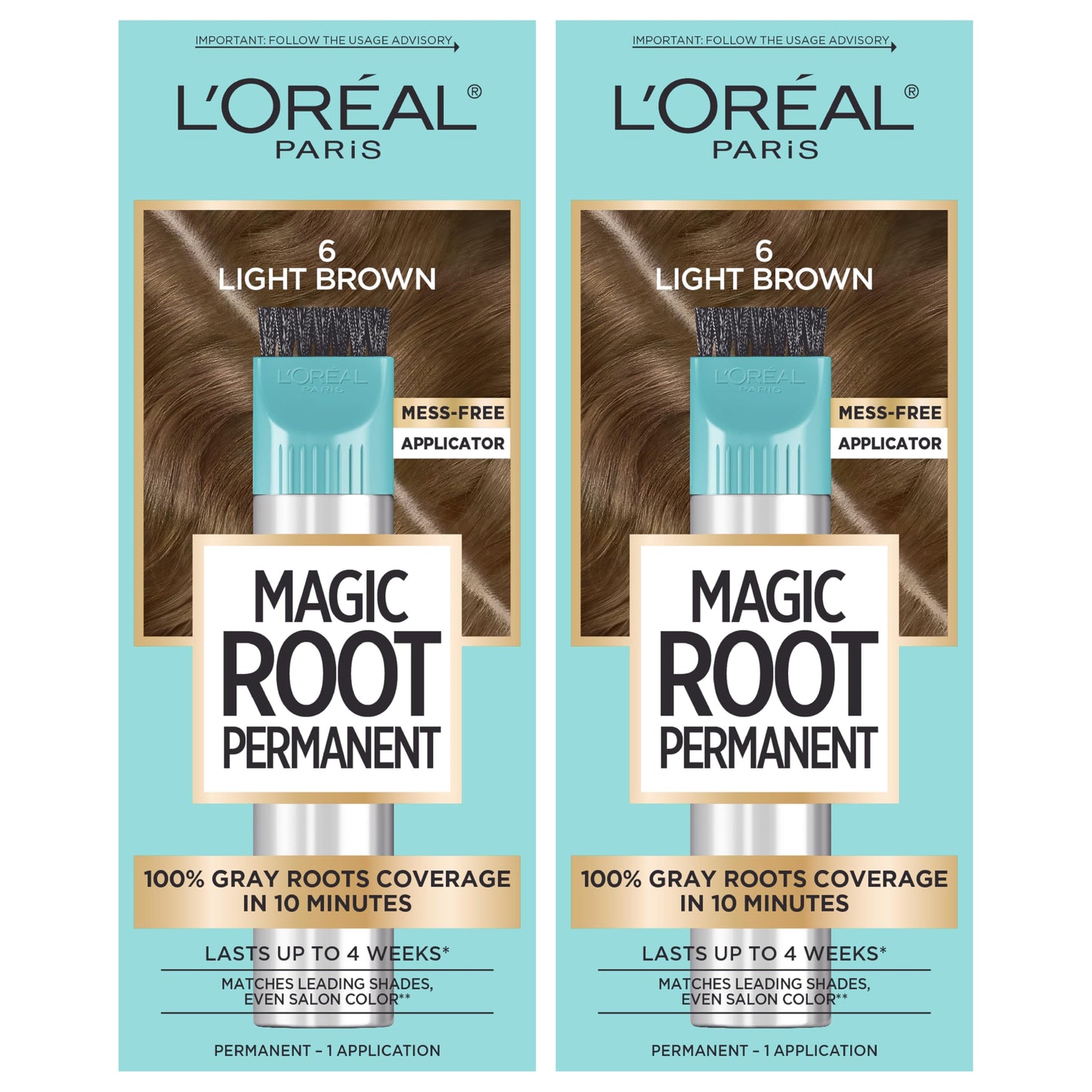 L'Oreal Paris Magic Root Permanent Hair Color Kit, 100% Gray Hair Coverage In Just 10 Minutes, Precision Brush Applicator for Seamless Application, 6 Beauty & Personal Care L'Oreal Paris
