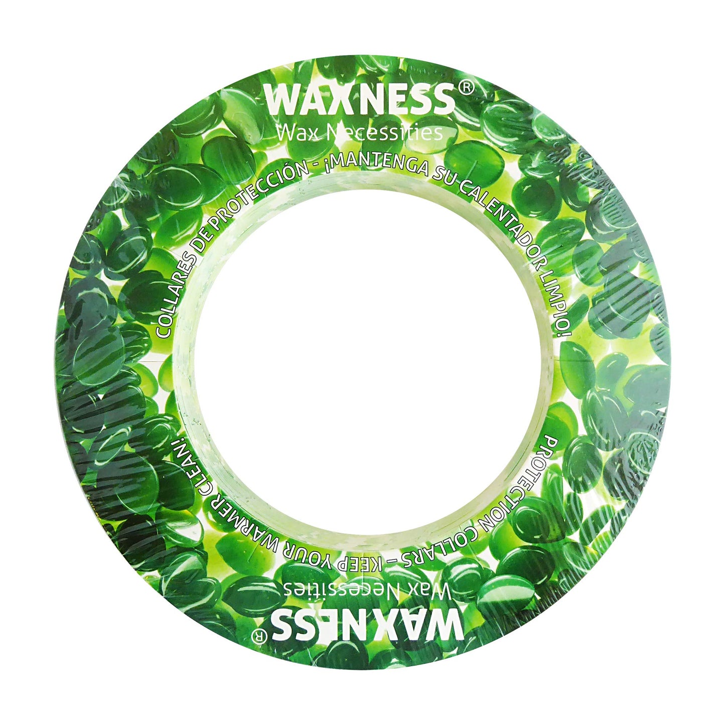Waxness Waxing Protection Collars 50 Pack Green Fits Most 14-16 Ounces Tins and Pots Beauty and Personal Care Wax Necessities