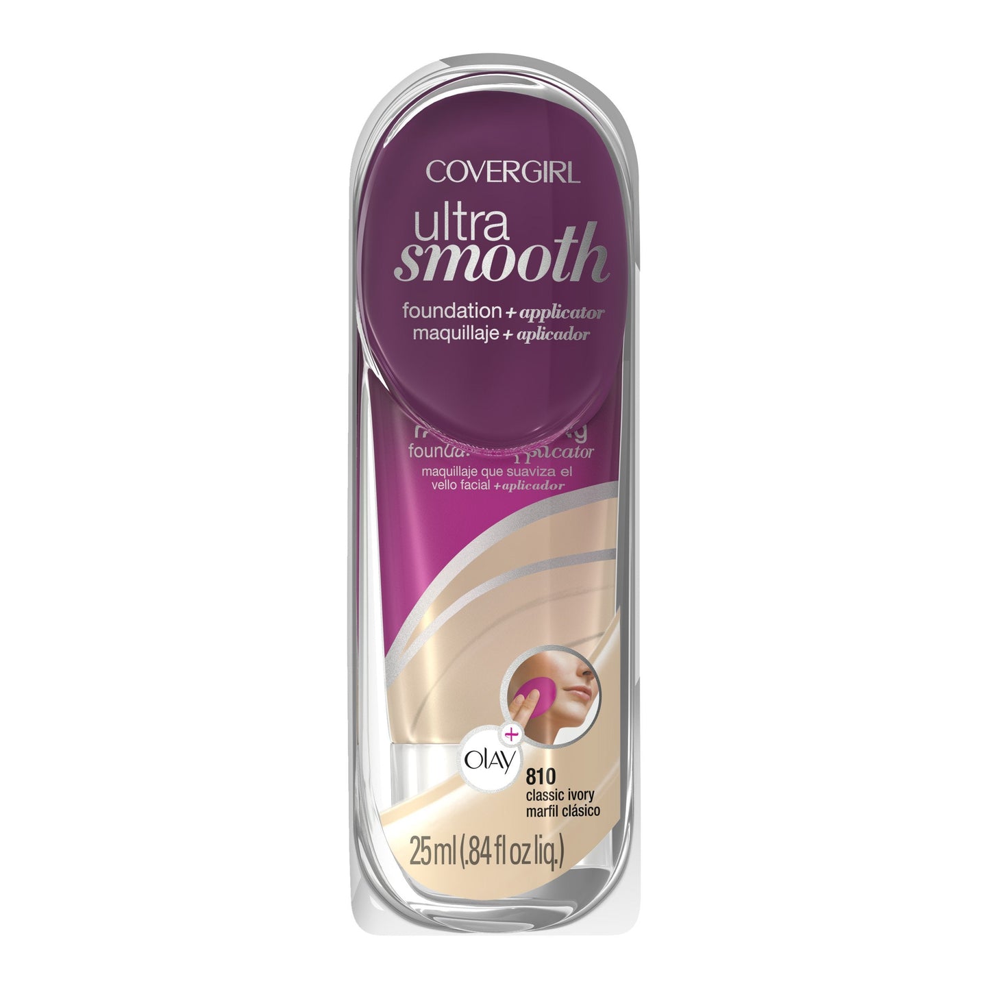CoverGirl Ultrasmooth Foundation Plus Applicator, Classic Ivory 810, 0.85 Fluid Ounce Beauty & Personal Care COVERGIRL