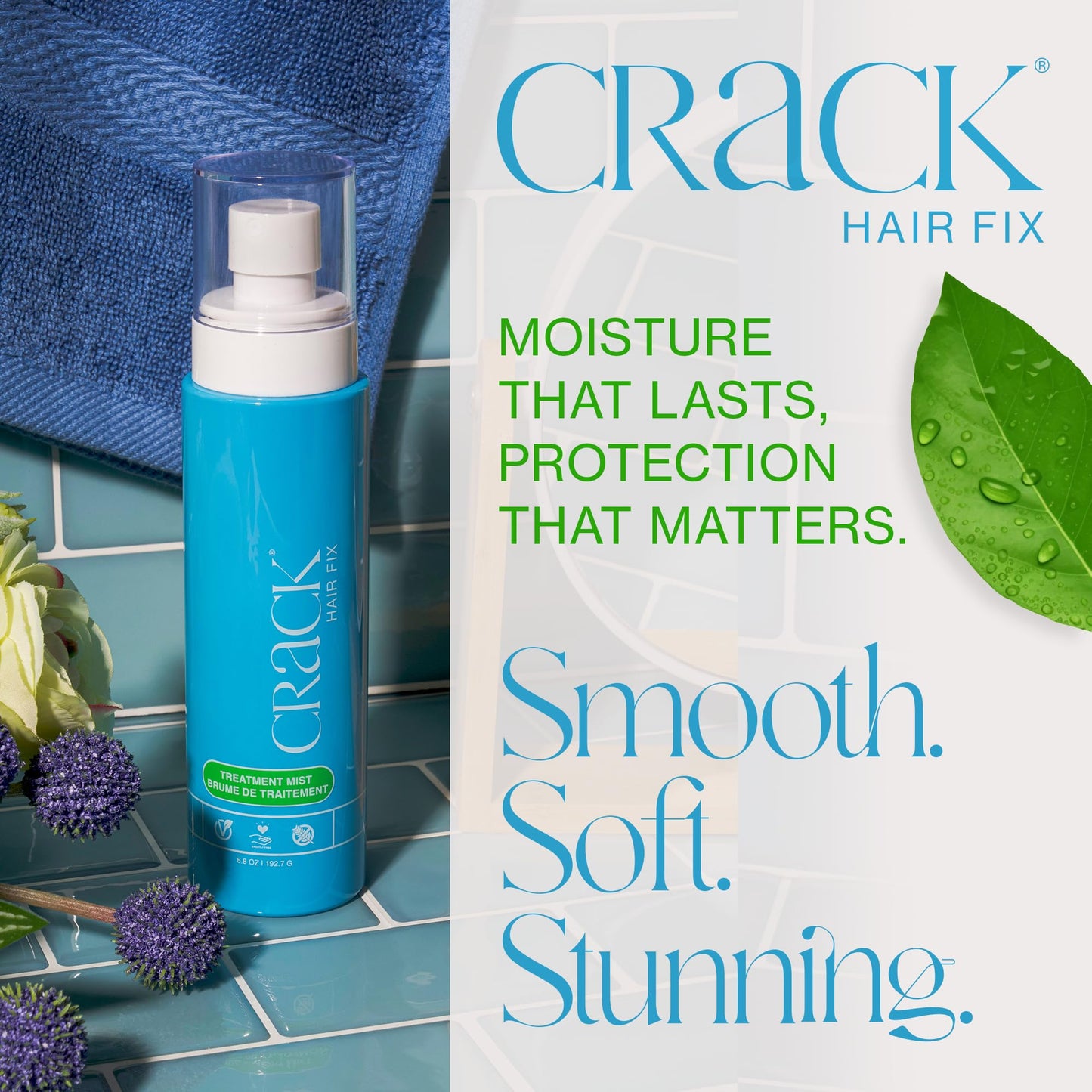 Crack HAIR FIX Mist Spray - Moisturizes & Protects Hair From Dryness & Thermal Damage, Improves Texture - 6 oz Beauty & Personal Care Crack