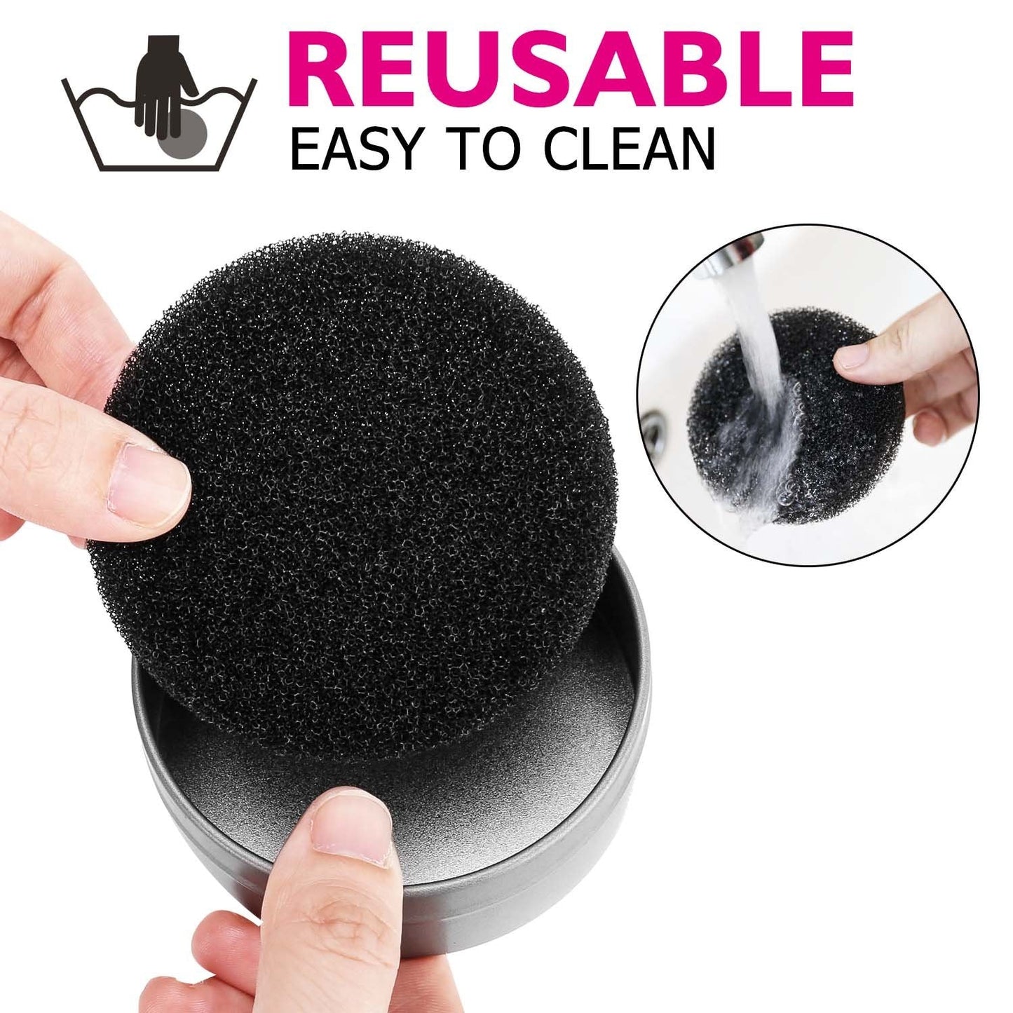 Luxspire Makeup Brush Cleaner Quick Wash Sponge Remover Color From Brush Makeup Cleaner Tool Switch Eye Shadow Color Dry Clean Box Beauty & Personal Care Luxspire