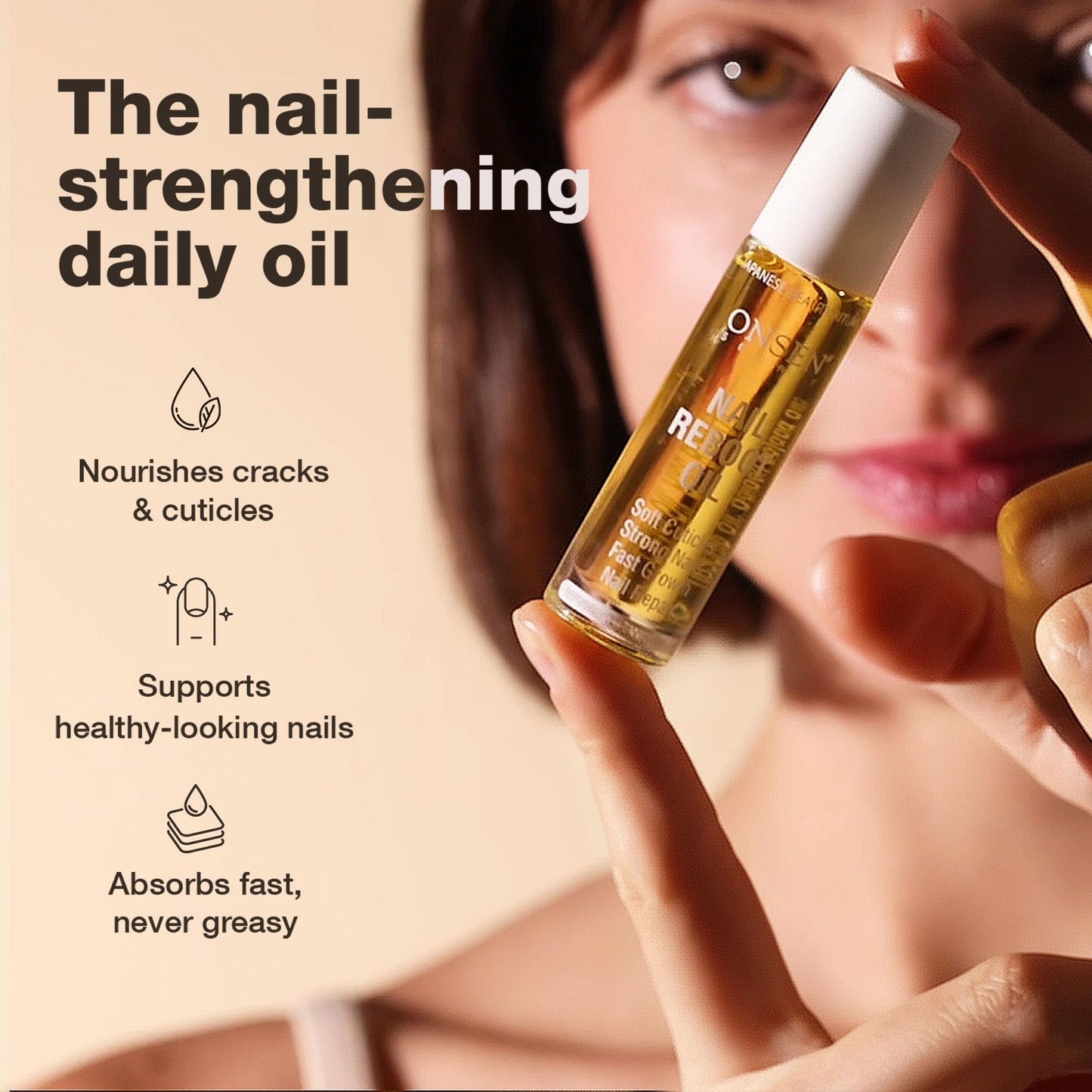 Onsen Secret Nail & Cuticle Repair Oil (10ml) - Dry Oil Formula - Japanese Tsubaki, Tea Tree & Jojoba - Strengthens Nails, Repairs Cuticles, Hydrates Beauty & Personal Care Onsen Secret