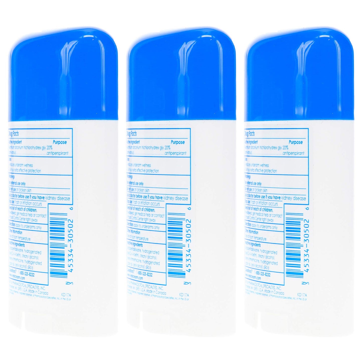 Vanicream Anti-Perspirant - Deodorant Clinical Strength For Sensitive Skin, 2.25 Oz Pack of 3 Beauty and Personal Care Vanicream