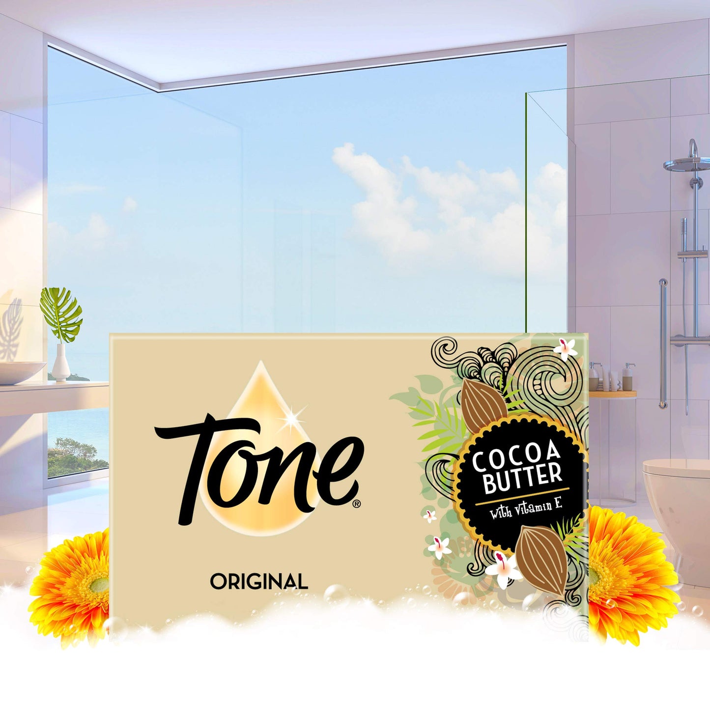 Tone Bath Bar Soap, Cocoa Butter, 4.25 oz, 6 Bars Beauty & Personal Care Tone