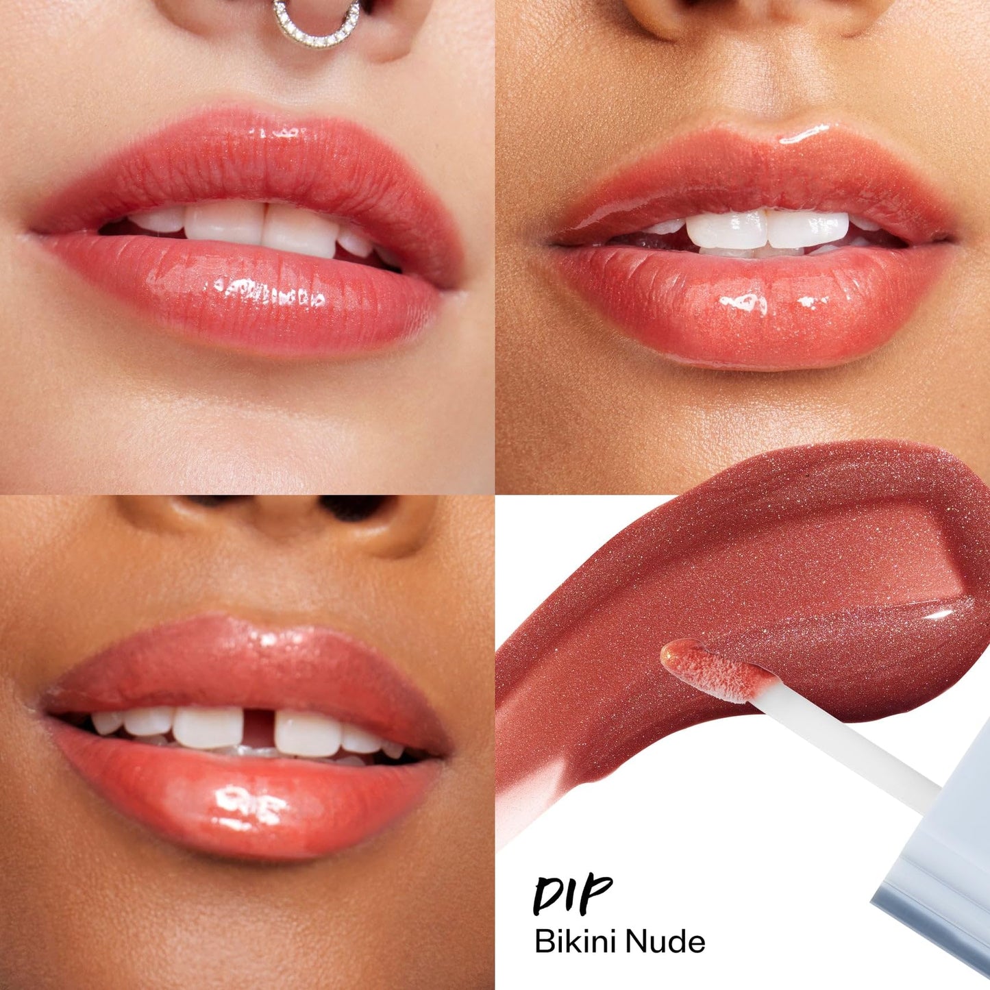 Kosas Wet Lip Oil Gloss - Hydrating Lip Plumping Treatment with Hyaluronic Acid & Peptides, Non-Sticky Finish (Dip) Beauty & Personal Care Kosas