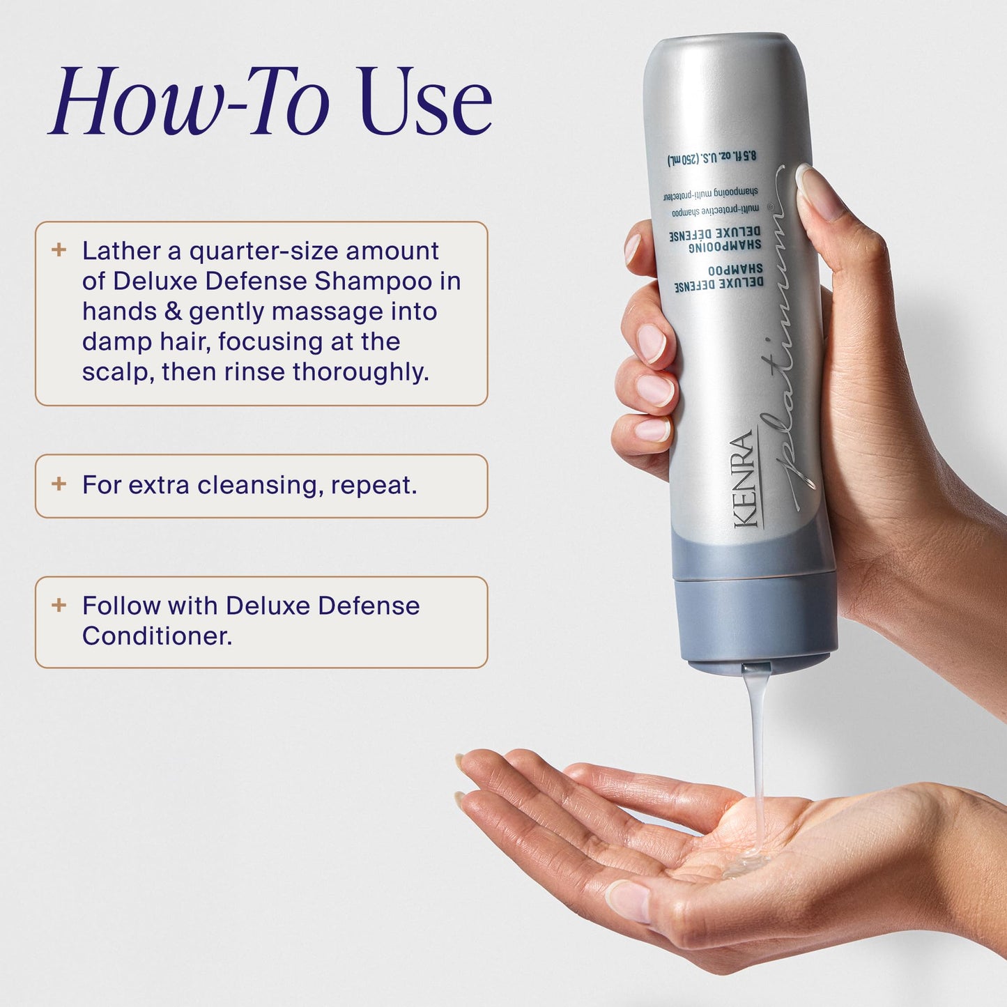 Kenra Platinum Deluxe Defense Shampoo & Conditioner Set | Strengthening + Breakage Prevention| Damage Repair | Shine Enhancing | Color Protecting | Beauty & Personal Care Kenra
