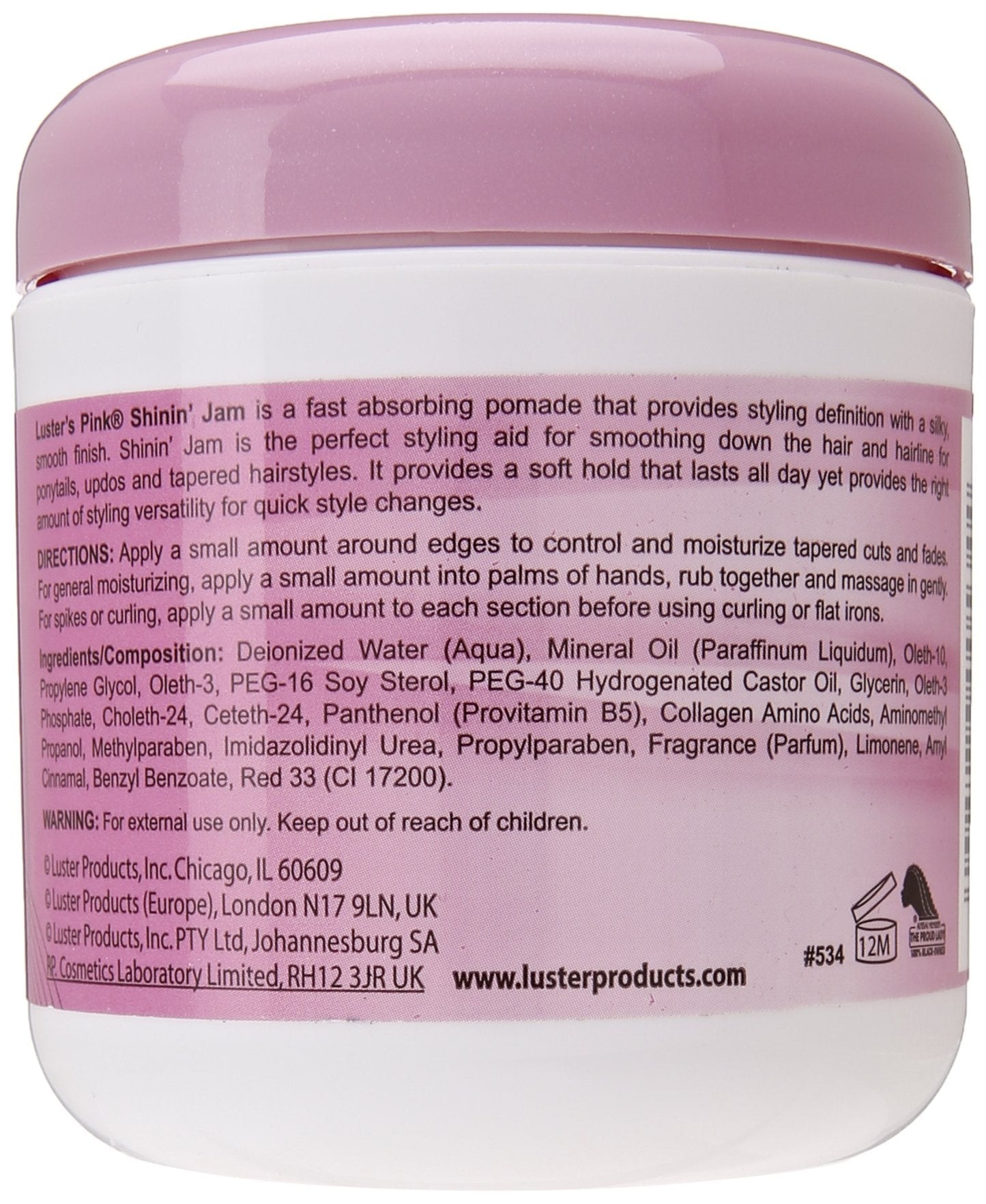 Luster's Pink Shinin' Jam, 6 Ounce Beauty & Personal Care Luster's