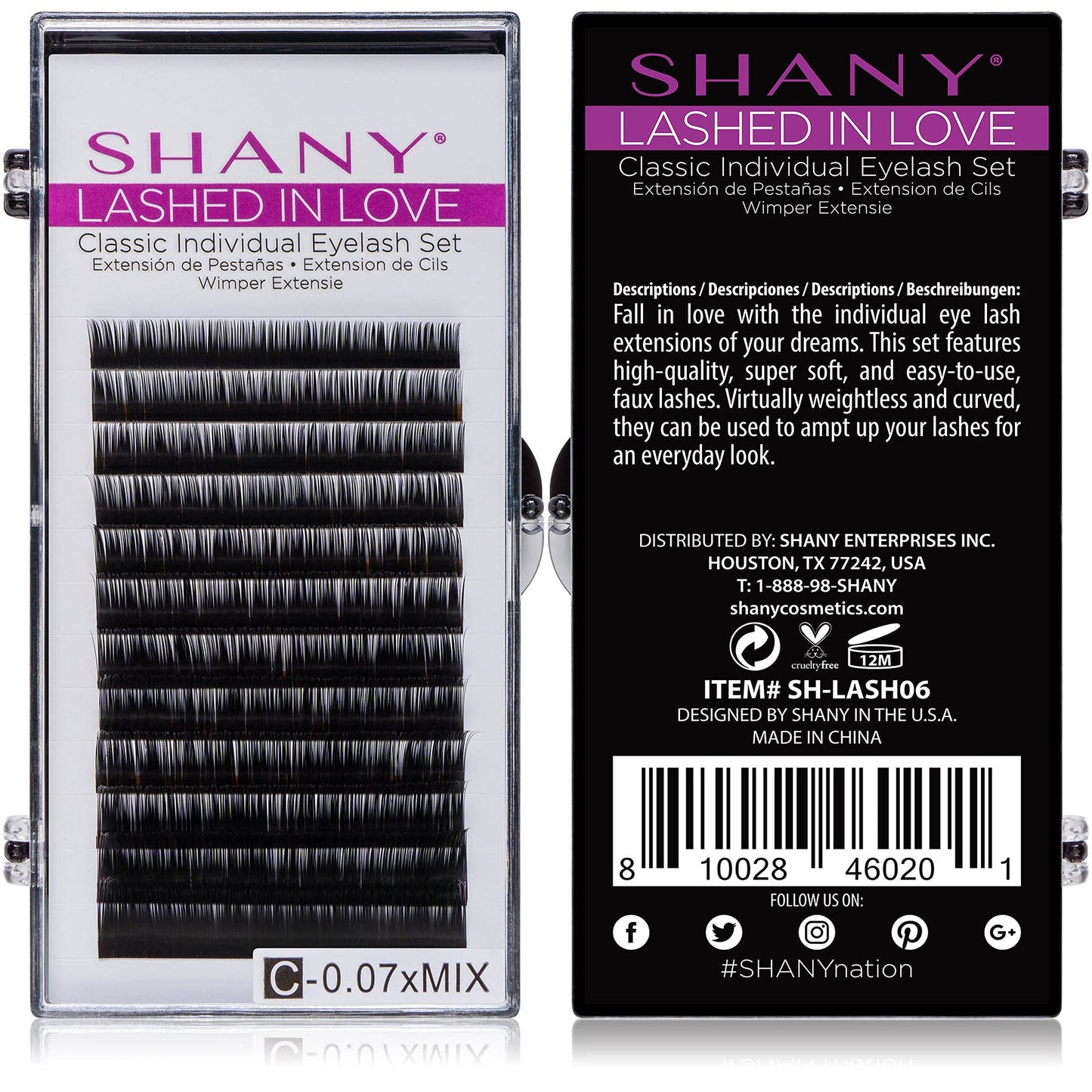 SHANY Cosmetics Shany Lashed In Love Colorful Individual Eyelash Set - Individual 3d Voluminous & Weightless Faux Mink Lash Extensions - Multi-color Beauty & Personal Care SHANY