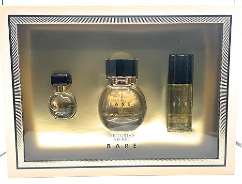 Victoria's Secret Bare 3 Piece Luxe Fragrance Gift Set: 1.7 oz. Eau de Parfum, 1.0 oz Perfume Oil & 0.25 Eau de Parfum Beauty & Personal Care Victoria's Secret