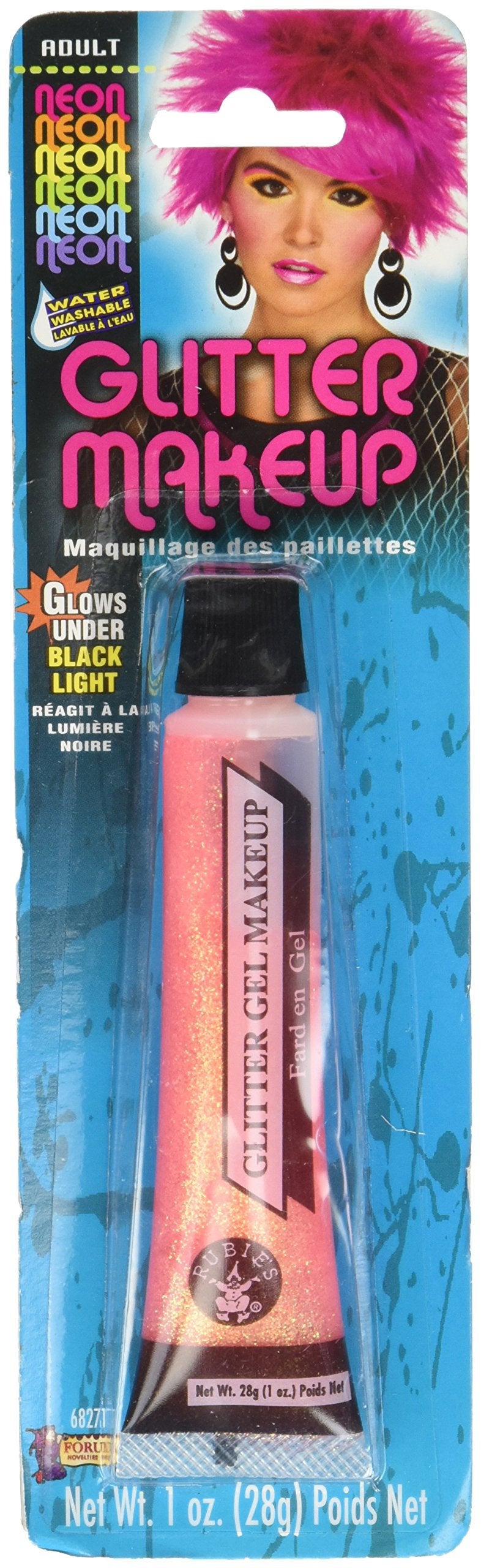 Forum Novelties 68271 Pink Neon Glitter Makeup Gel, 1 oz., One Size, Orange Beauty & Personal Care Forum Novelties