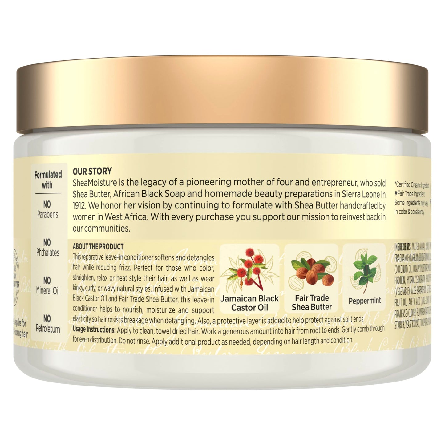 SheaMoisture Jamaican Black Castor Oil, Strengthen & Restore Leave-In Conditioner, 11.5 fl oz (340 ml) Beauty & Personal Care SheaMoisture