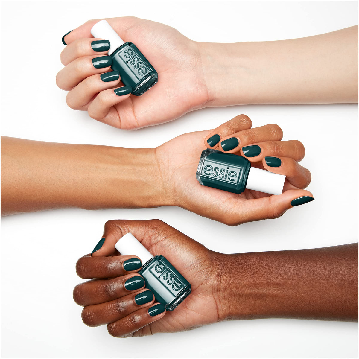 essie Nail Polish Limited Edition Winter 2021 Collection, deep forest green nail polish with a cream finish , lucite of reality, 0.46 Ounce Beauty & Personal Care essie