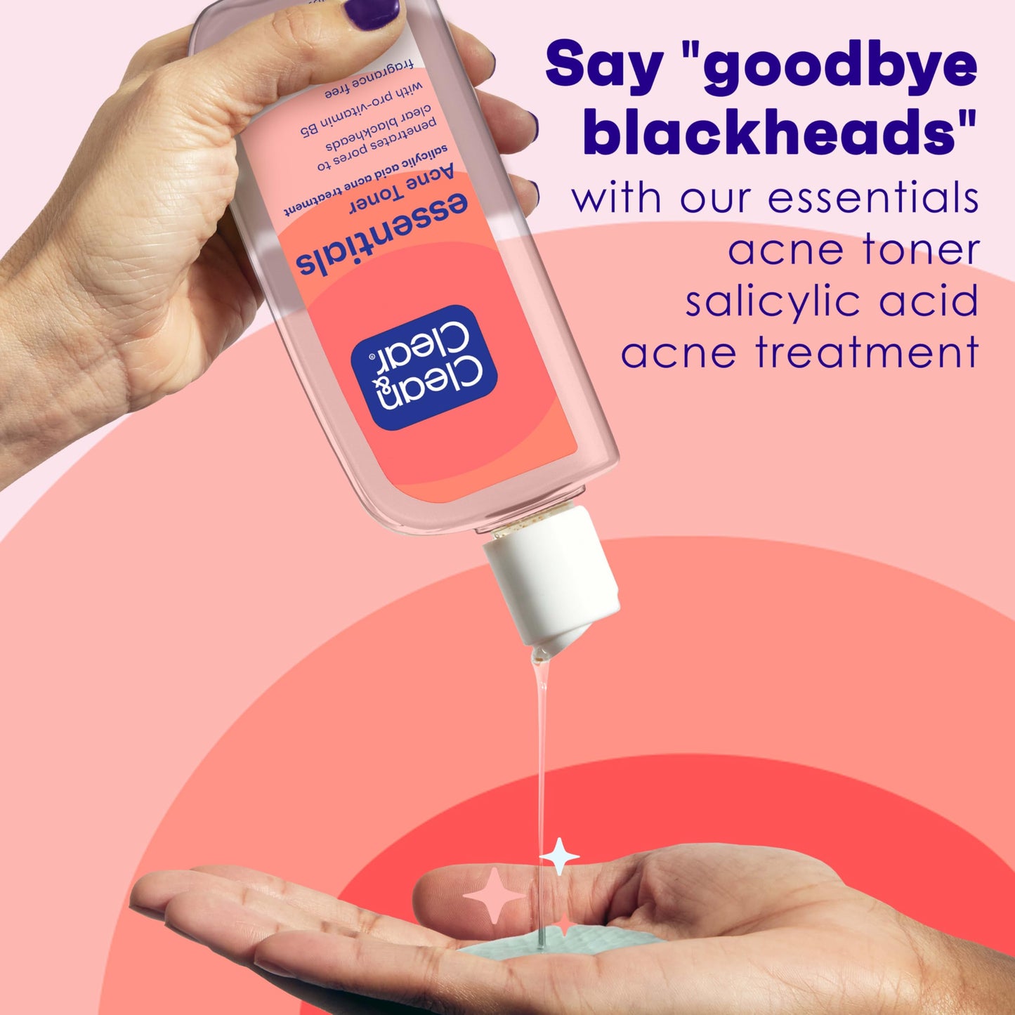 Clean & Clear Essentials Oil-Free Acne Toner, 2% Salicylic Acid Acne Treatment with Pro-Vitamin B5, Deep Pore Facial Toner for Blackheads & Pimples Beauty and Personal Care Clean & Clear