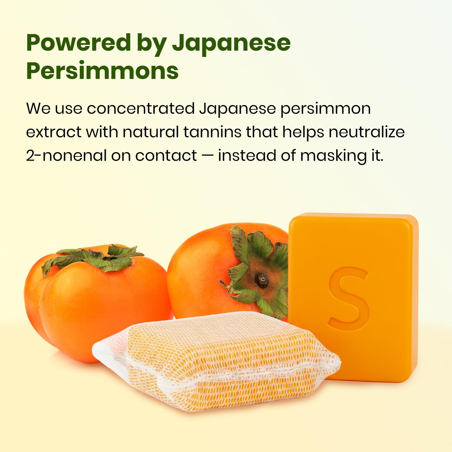 Swarva Japanese Persimmon Cleanser Bar 6 Pack Bundle for Body Odor, Solution for Old People Smell - Natural Ingredient Body Bars, Organic Formula Beauty and Personal Care Swarva