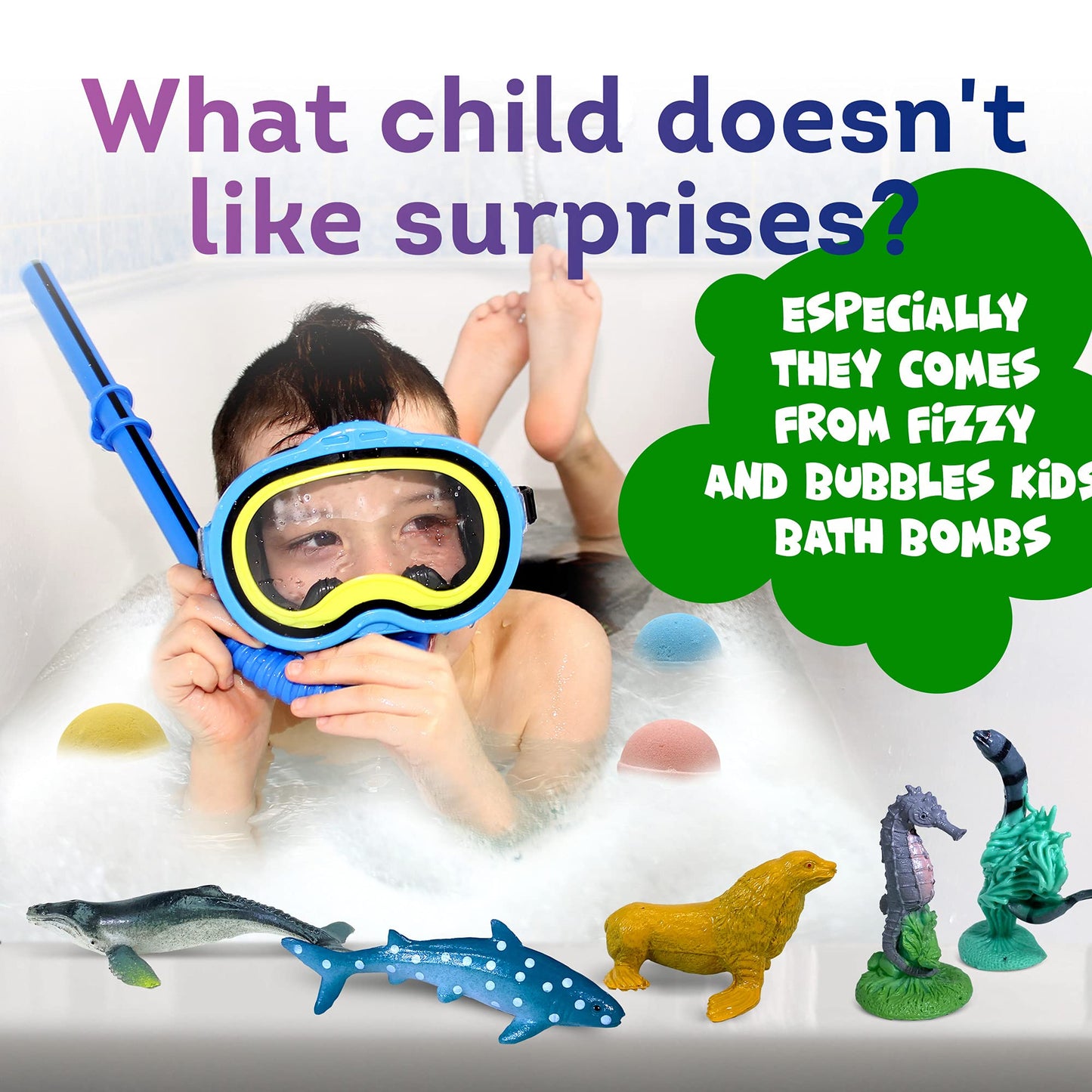 Made in USA Bath Bombs for Kids Surprise Toys Inside SEA Animals - 36 Ocean Toys Like Shark or Jellyfish - Natural Safe Bath Bombs Gift Set for Girls Beauty and Personal Care Relaxcation