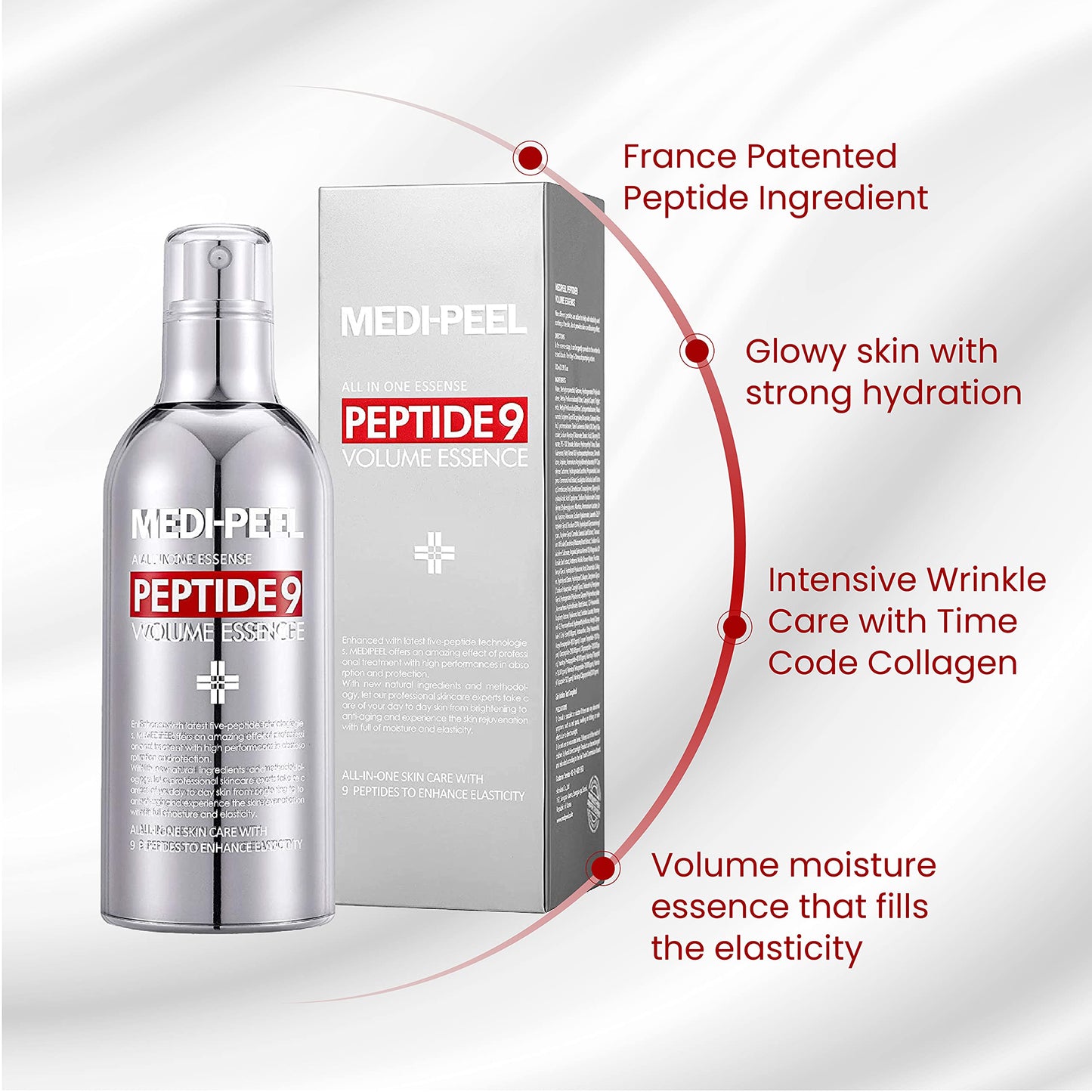 Medi-Peel Peptide 9 Volume All in one Essence 3.38 fl.oz. / 100ml, Anti Wrinkle, Collagen Formula, Brightening Effect, Instant Hydration, Skin Beauty & Personal Care MEDI-PEEL