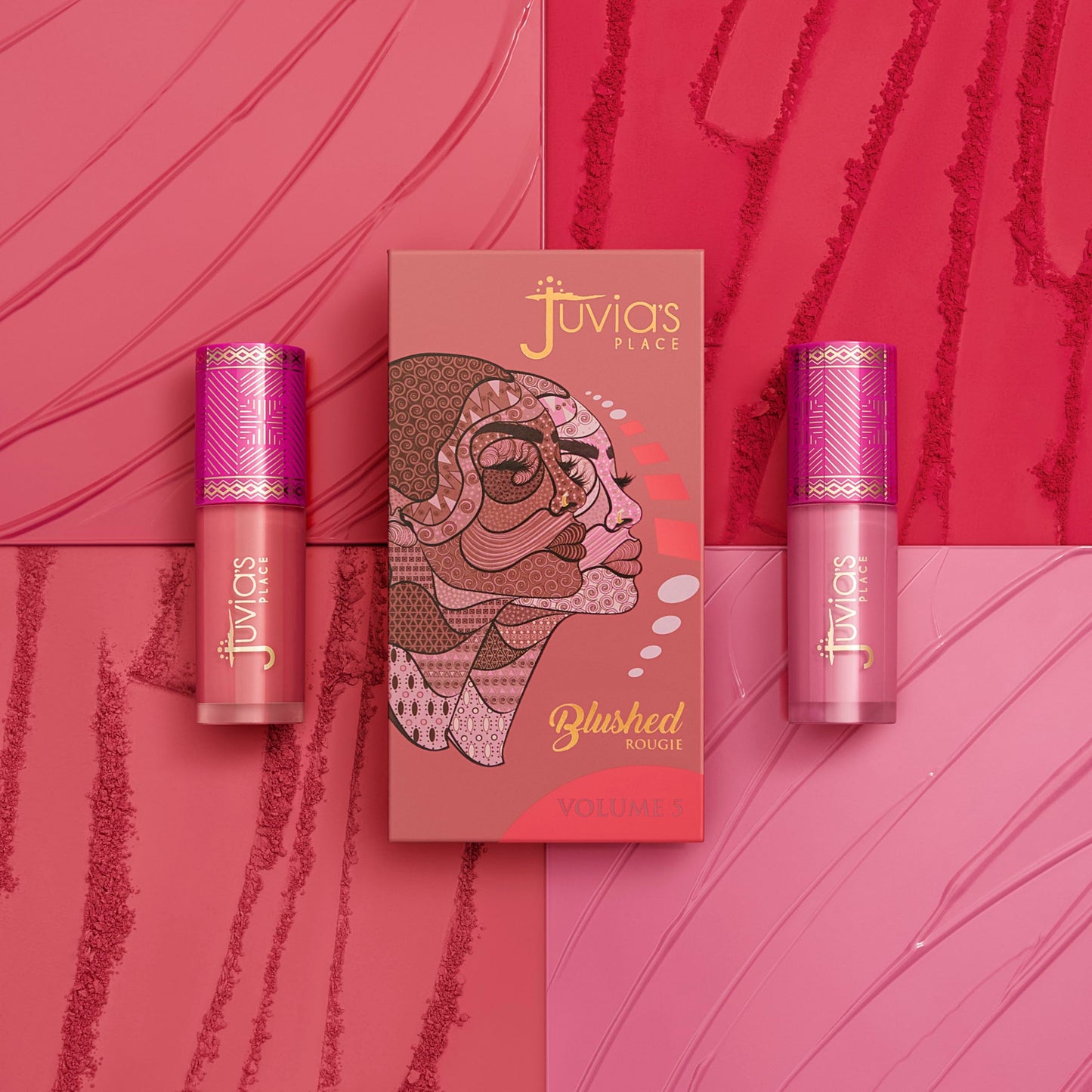 Juvia's Place Blushed Duo Blush Volume5 - Two Tone Pigmented Buildable Pressed Mineral Powder - Rosy Natural Cheeks Matte Fresh Finish for All Skin Beauty & Personal Care Juvia's Place