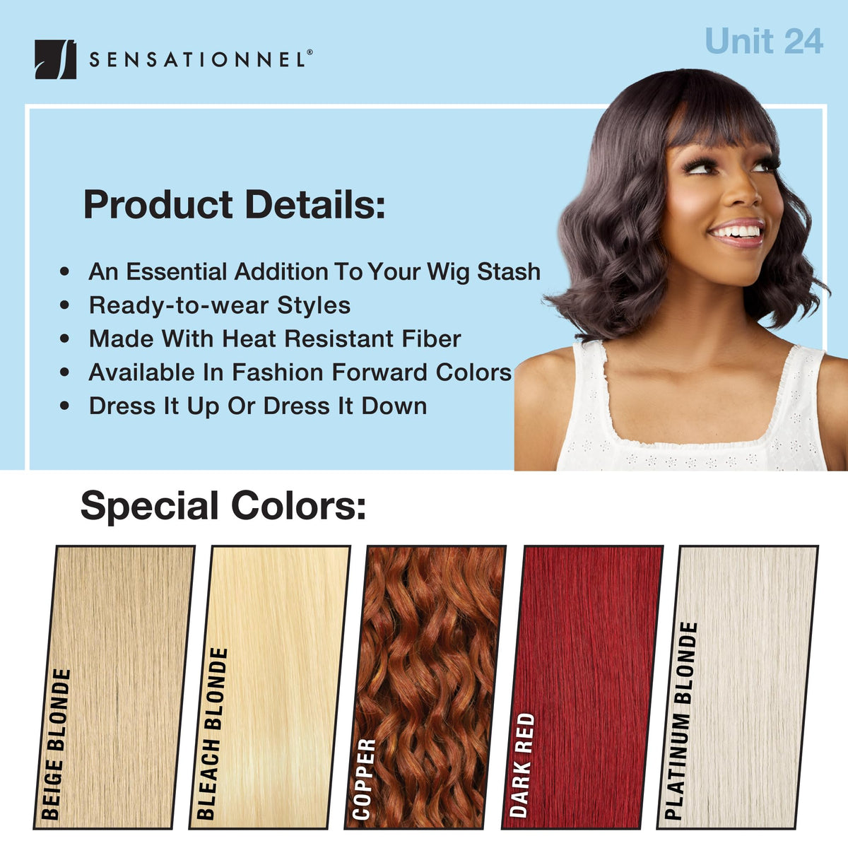 Sensationnel Dashly Wig-Unit 25, BEIGEBLONDE