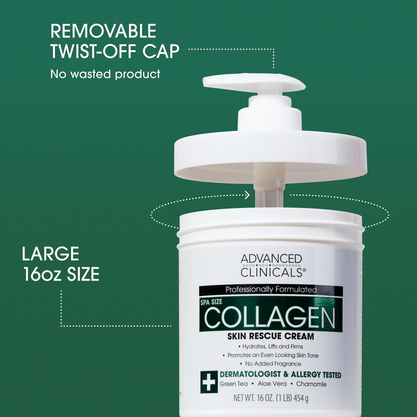 Advanced Clinicals Collagen Cream Body & Face Moisturizer | Dry Skin Rescue Collagen Lotion | Skin Tightening Cream | Firming + Tightening Lotion | Beauty & Personal Care Advanced Clinicals