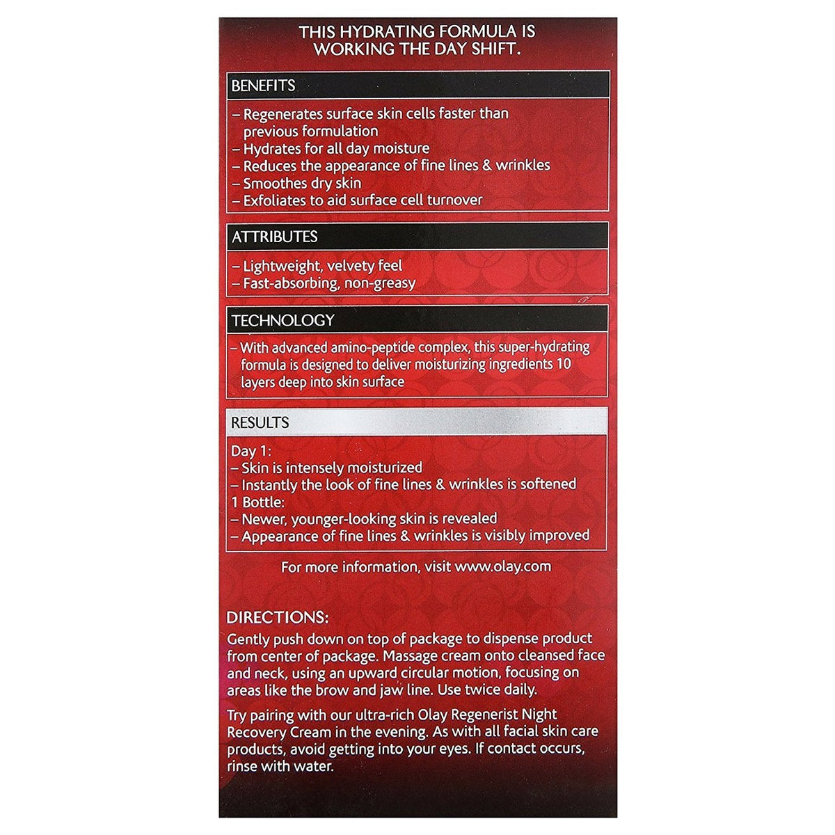 OLAY Regenerist Advanced Anti-Aging Deep Hydration Regenerating Cream 1.70 oz ( Pack of 3) Beauty & Personal Care Olay