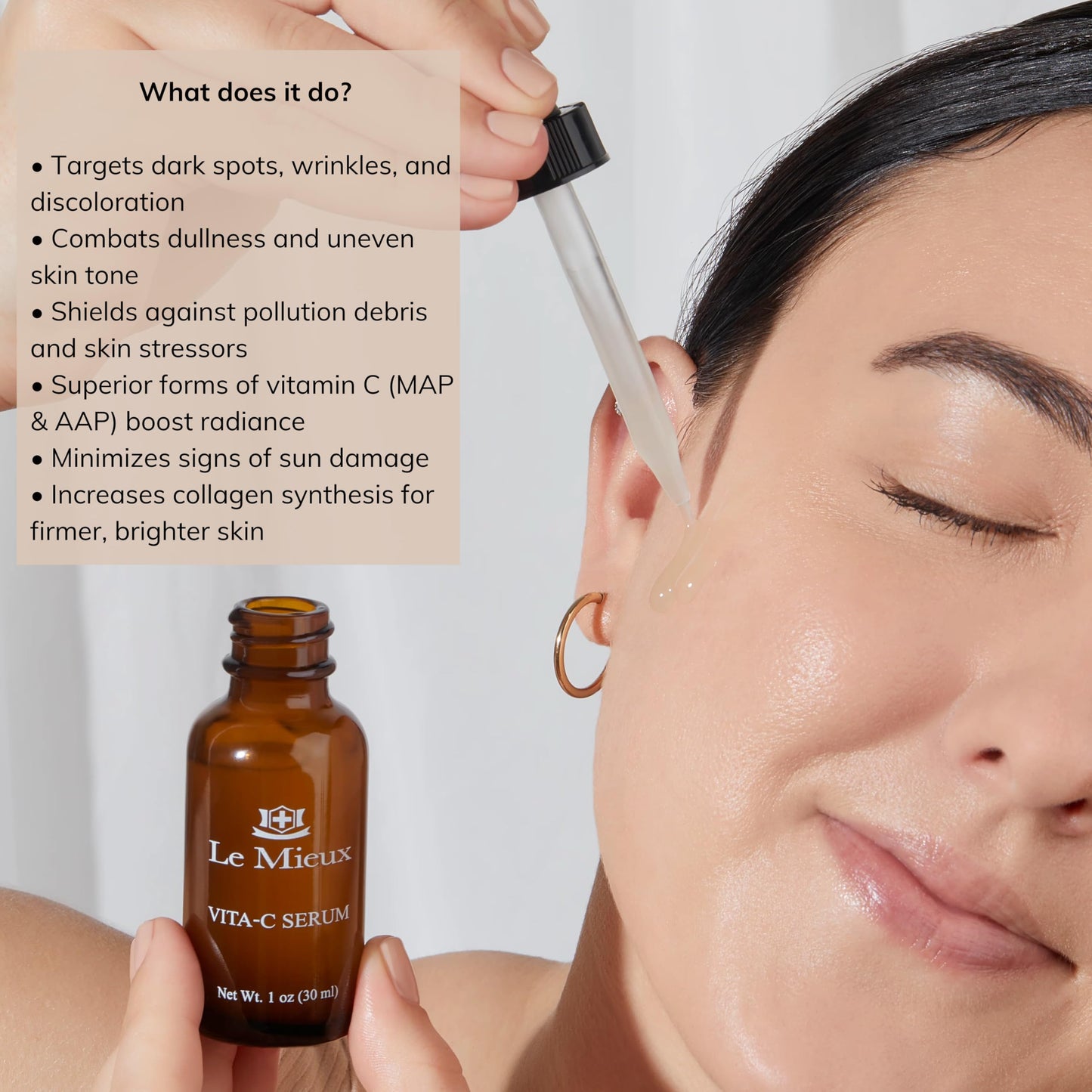 Le Mieux Vita-C Serum - Concentrated Vitamin C & Glutathione Antioxidant Facial Serum for Glowing Skin, VIT C Face Serum to Address the Appearance Beauty & Personal Care Le Mieux