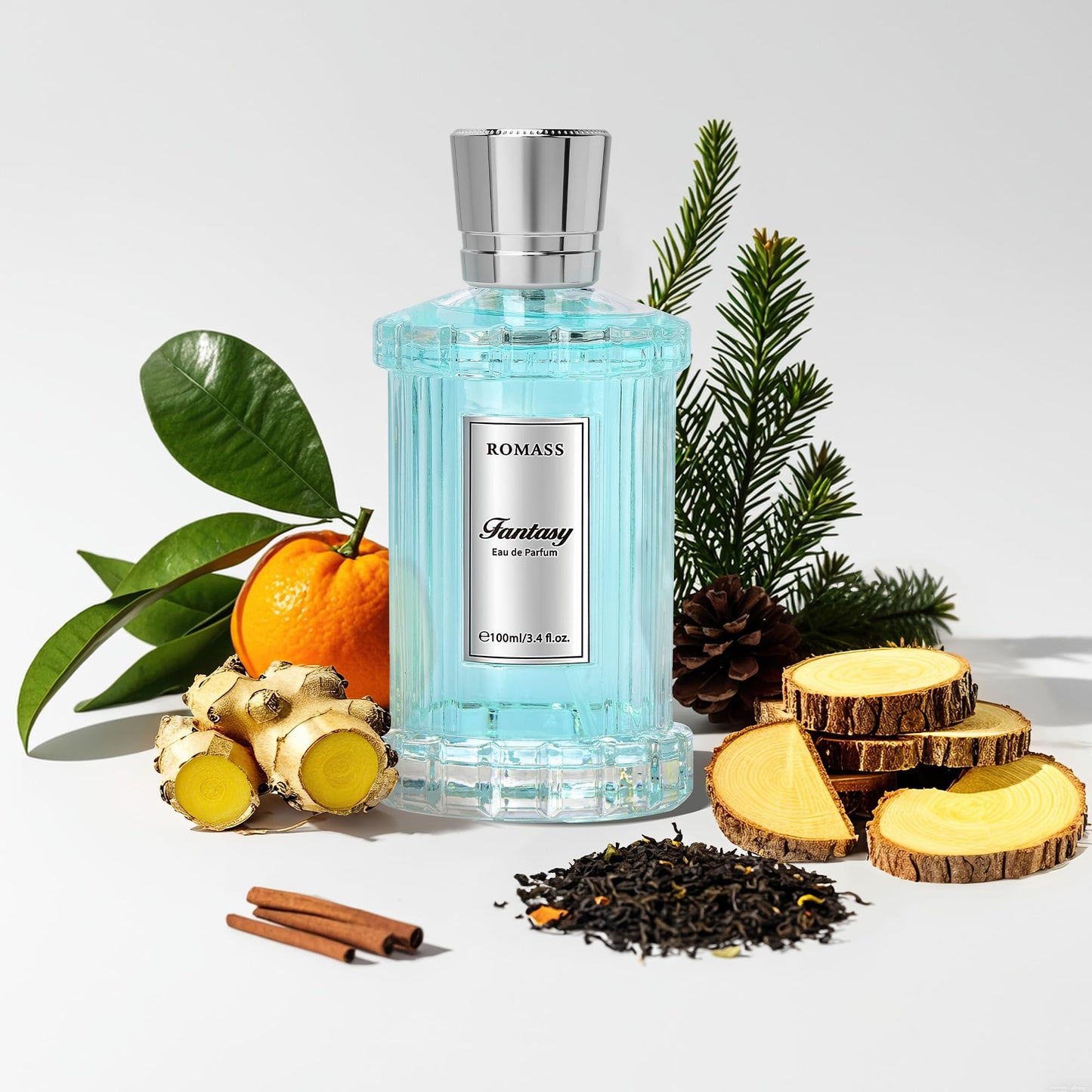 ROMASS Fantasy Unisex Eau de Parfum | Exotic Floral Woody Amber Fragrance with Orange Blossom, Jasmine, Rose, Vanilla & Cedar | 100ml/3.4oz Beauty & Personal Care ROMASS