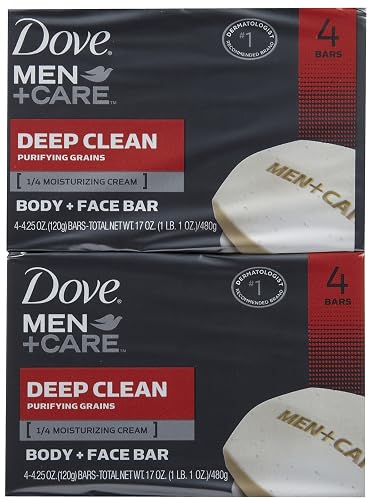 Dove Men +Care Body and Face Bar - Deep Clean - 4.25 oz - 4 ct - 2 pk Beauty & Personal Care Dove
