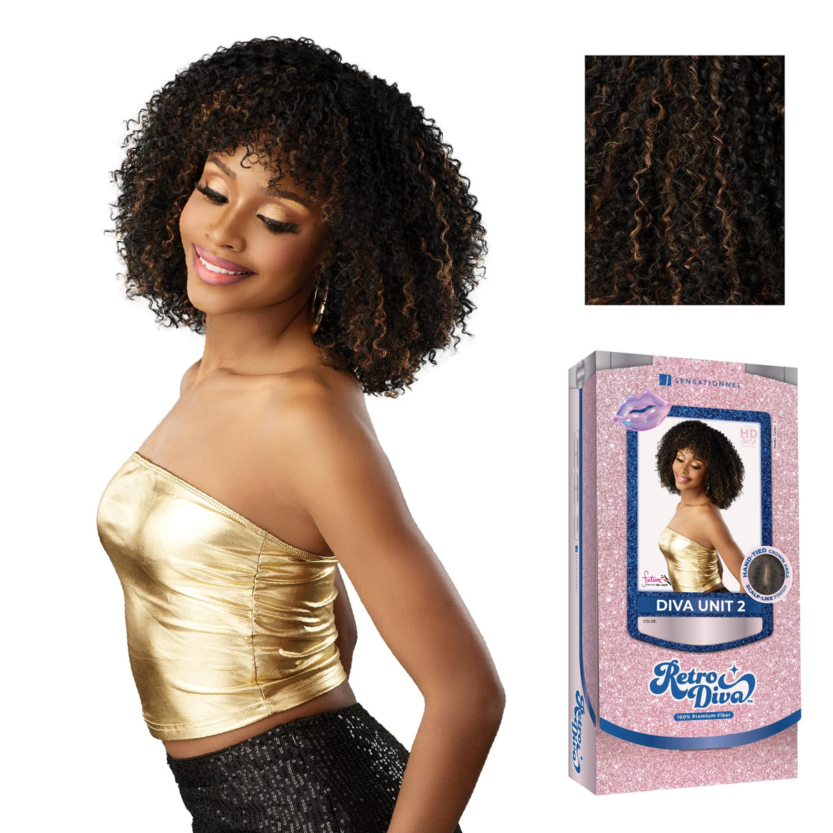 Sensationnel Glamora Lace Crown Wig-Retro Diva Unit 2, BABYSPICEBLONDE