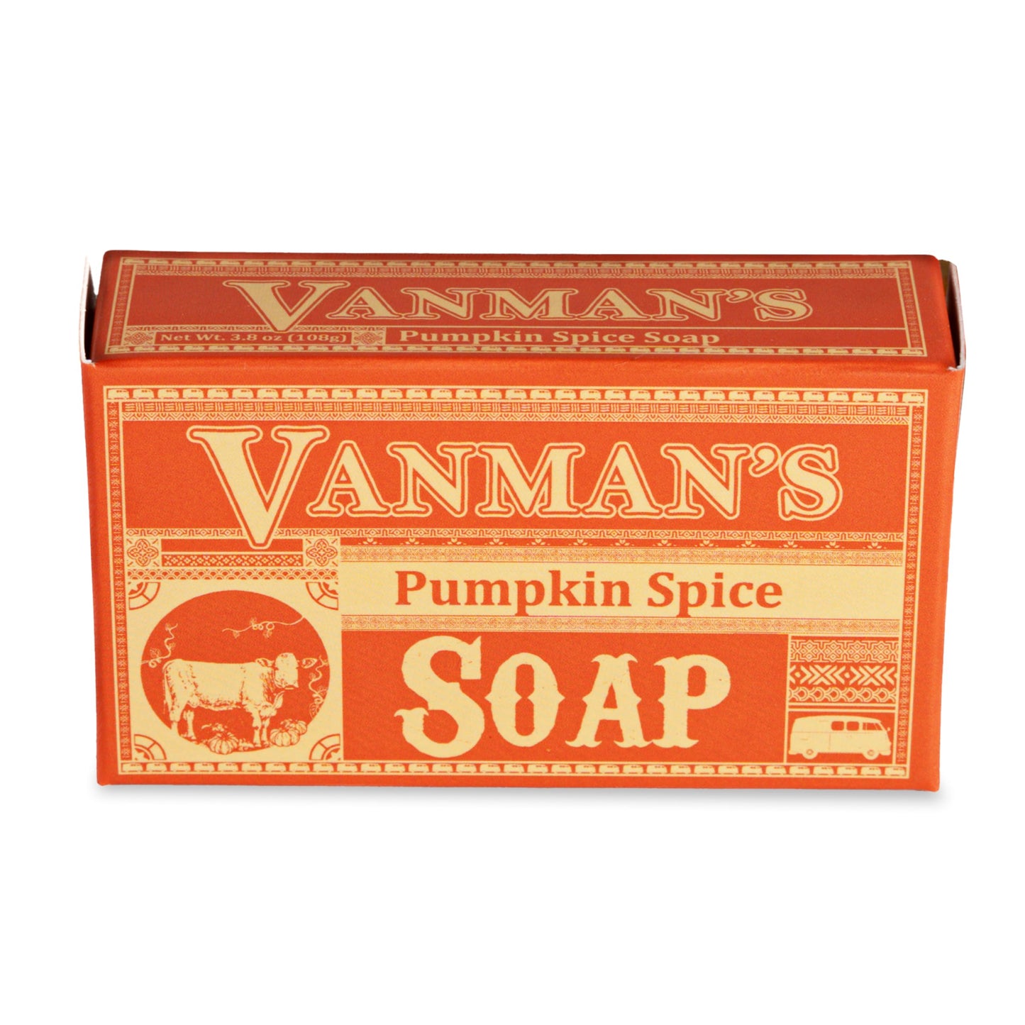 VanMan Pumpkin Spice Body Soap - Grass Fed Finished Suet Beef Tallow & Pumpkin Puree - Nourishing, Hydrating & Moisturizing Natural Bar Soap Beauty & Personal Care The VanMan Company