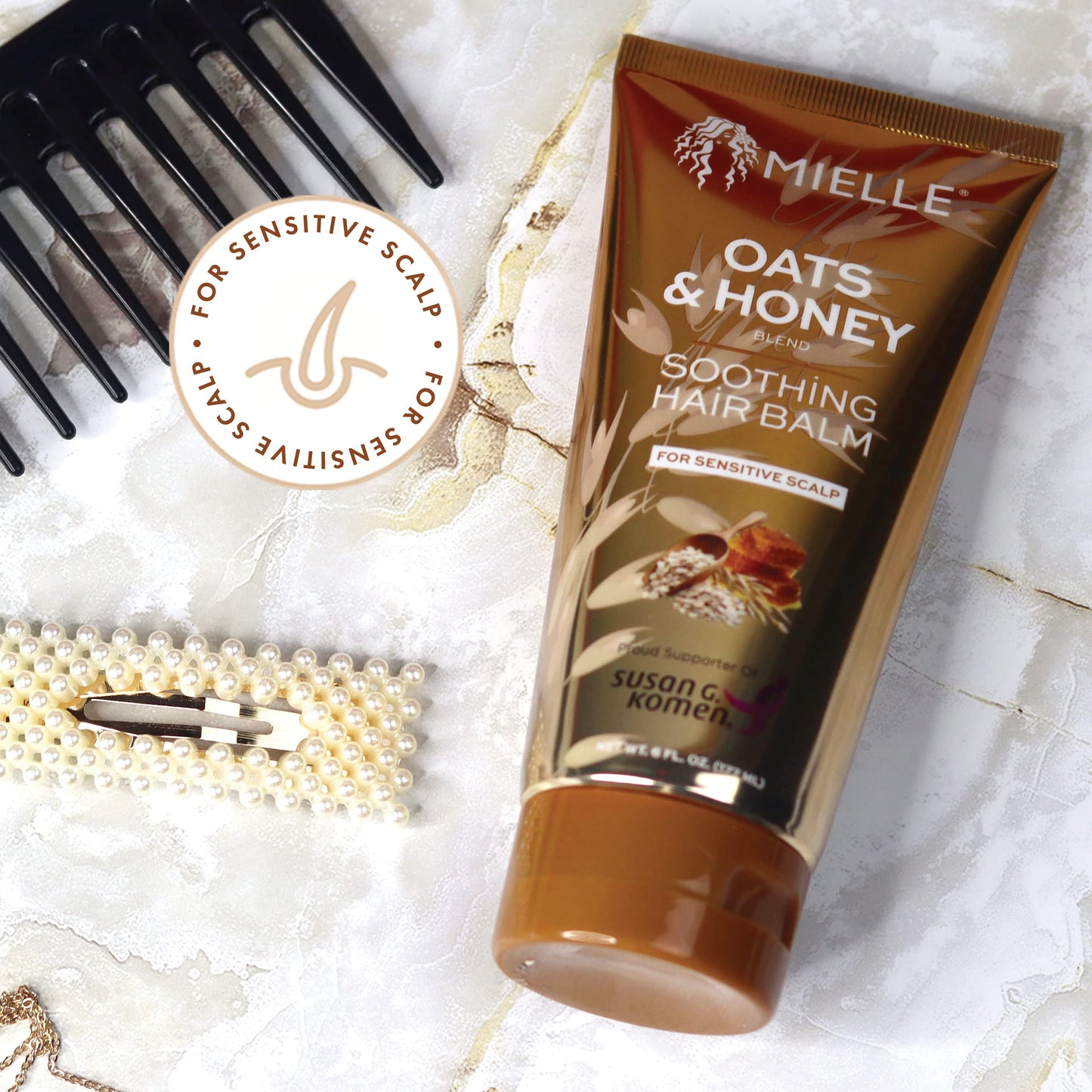 Mielle Organics Oats & Honey Soothing Hair Balm Beauty & Personal Care Mielle Organics