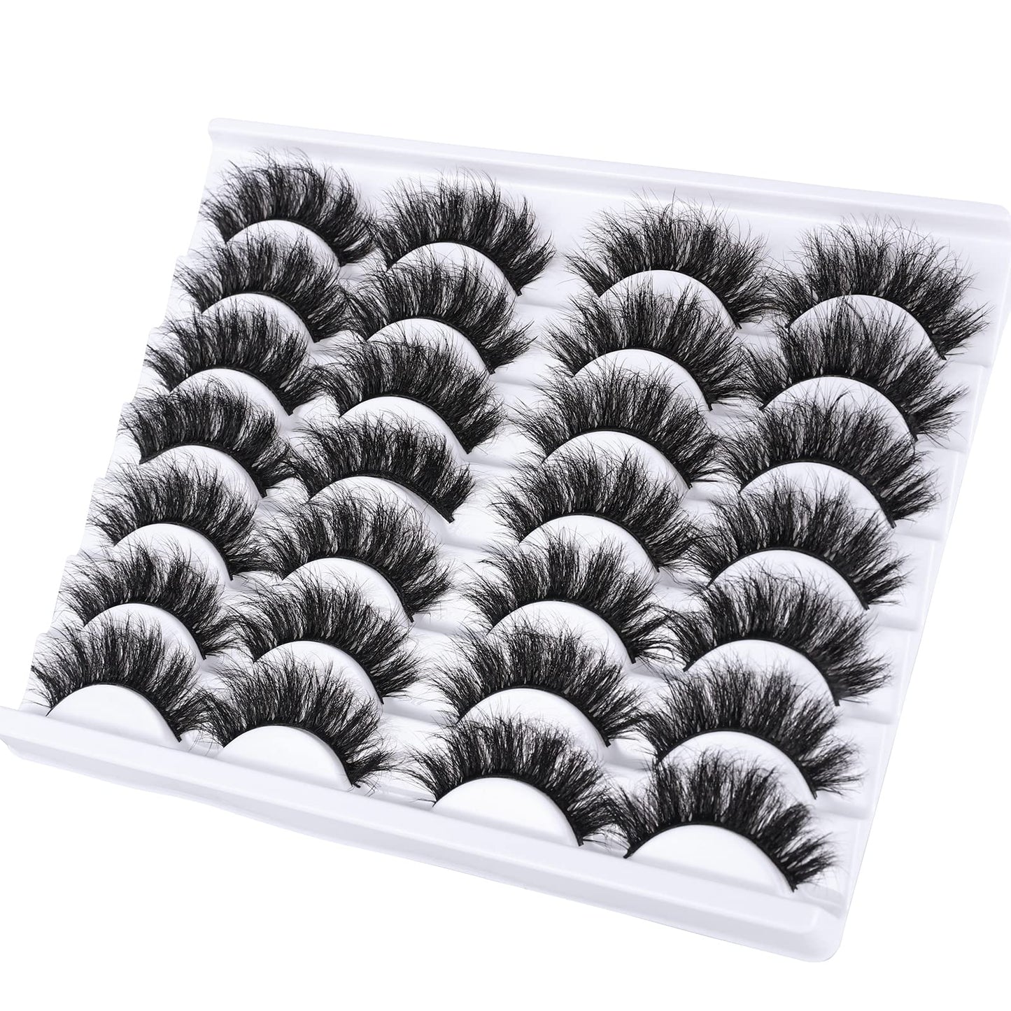 Mebver Lashes Eyelashes 8D Fluffy False Eyelashes Wispy Faux Mink Lashes Light Weight Fake Eyelashes Cat Eye Lashes 14 Pairs Pack Beauty & Personal Care Mebver