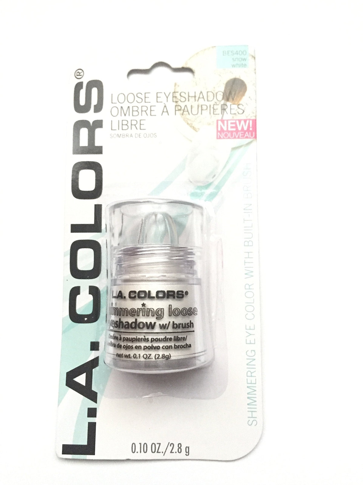 L.A. Colors Shimmering Loose Eyeshadow (Snow White) Beauty & Personal Care L.A. COLORS