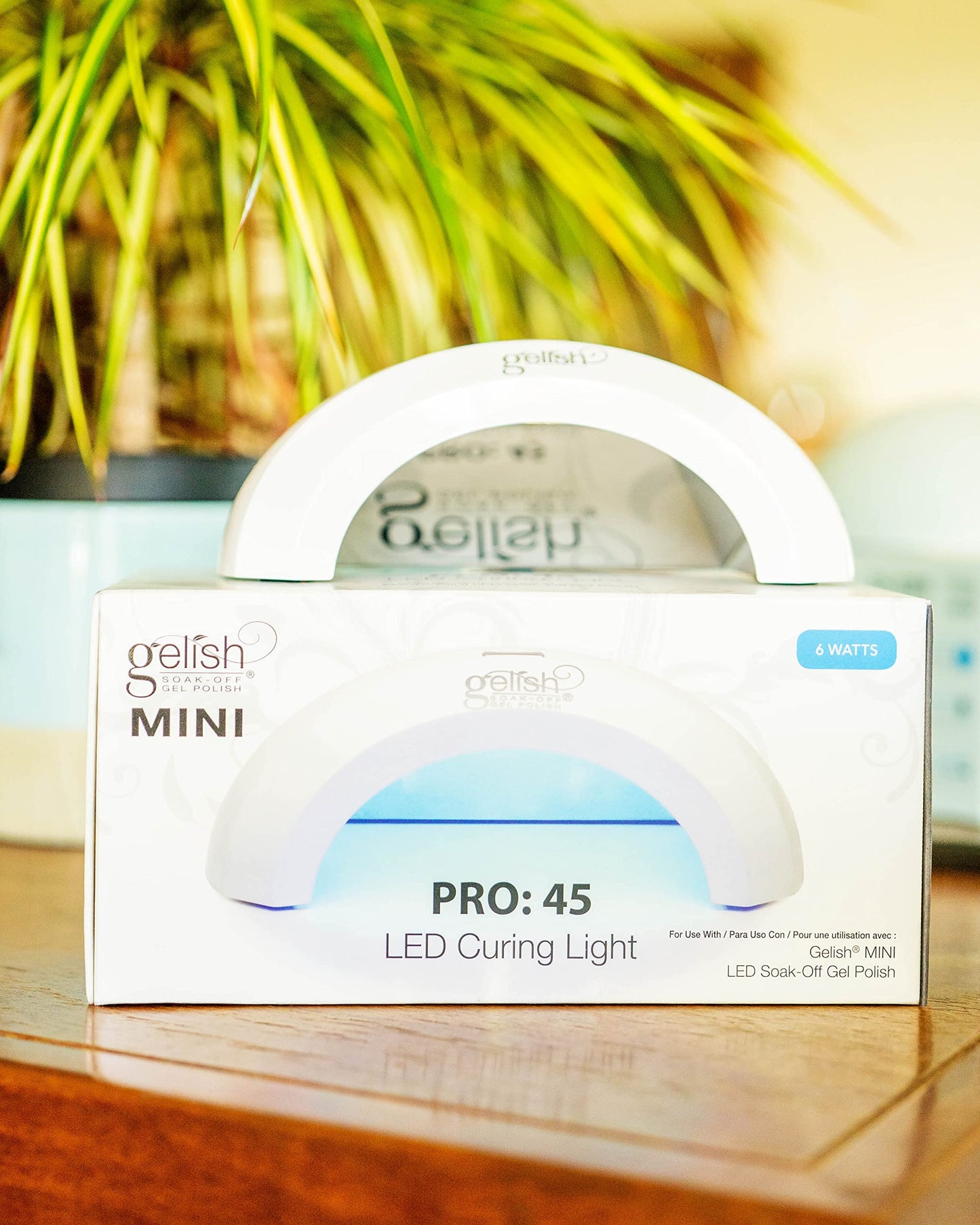 Gelish Pro 45 Mini LED Light - Professional Nail Lamp, Gel Light, Nail Dryer for Gel Polish, Fast Drying, Compact & Portable LED Light for Home Beauty & Personal Care Gelish