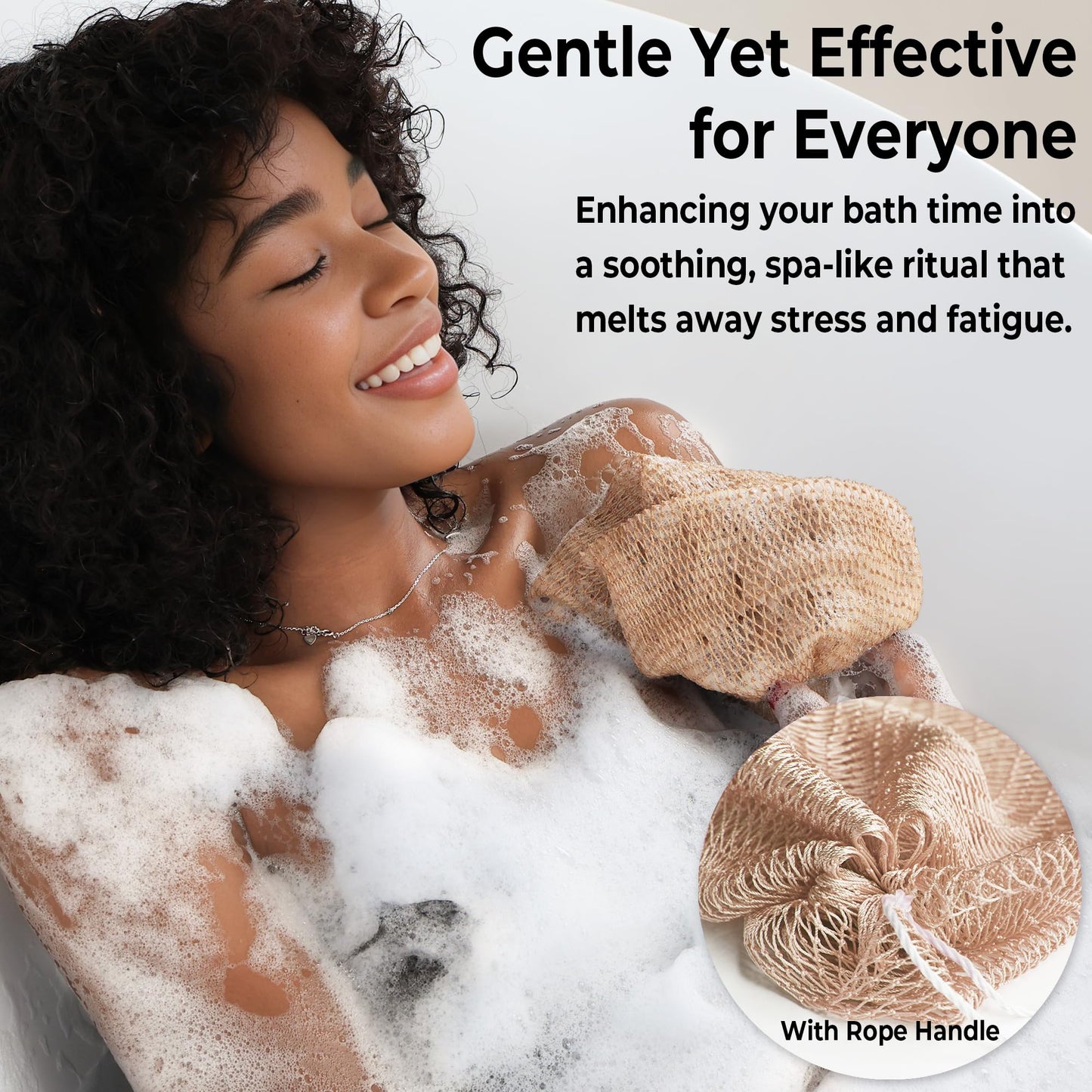 African Net Sponge Authentic - Exfoliating Back Scrub Bath Sponge with Knots - Afro Scrub Body Scrubber Exfoliator Washcloth - African Body Care Daily Beauty and Personal Care RelaxScene