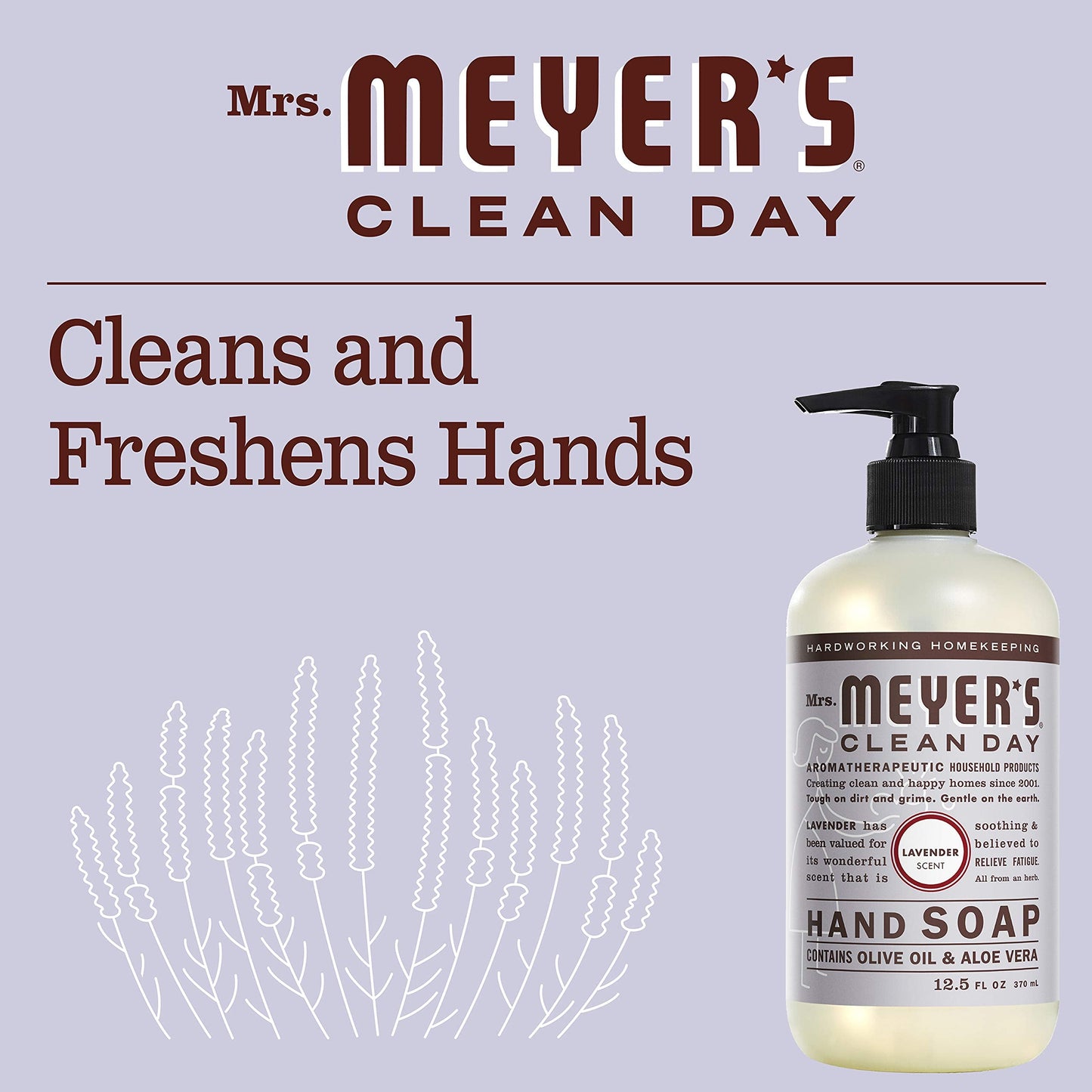 Mrs. MEYER'S Hand Soap Variety, 1 Lavender Refill, 1 Lavender Hand Soap, 1 CT Beauty & Personal Care Mrs. MEYER'S