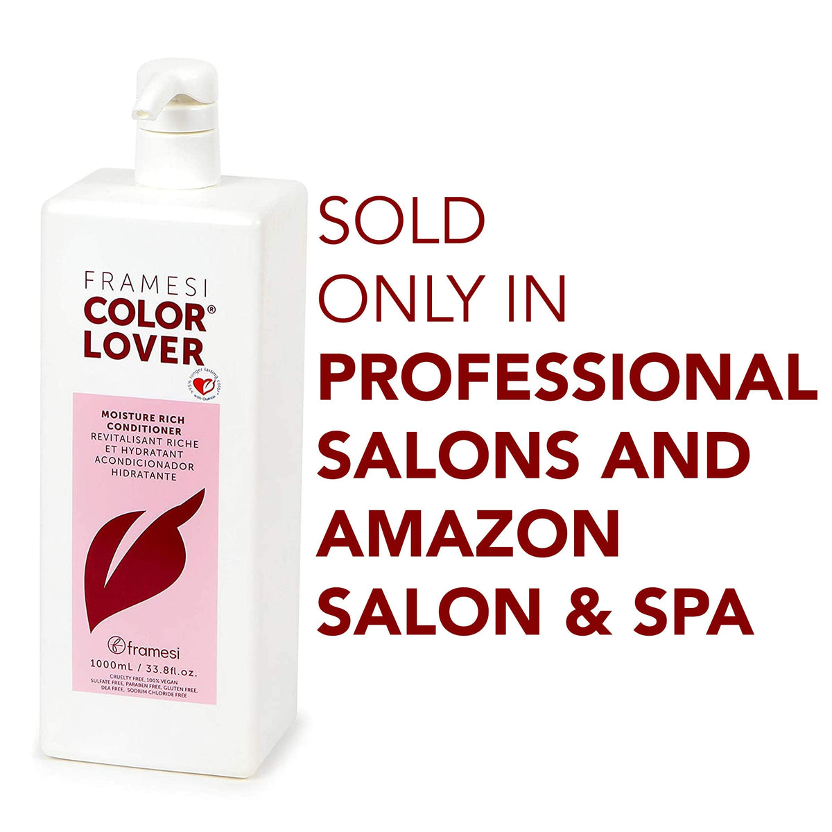 FRAMESI Color Lover Moisture Rich Conditioner, 33.8 fl oz, Sulfate Free Conditioner with Coconut Oil and Quinoa, Color Treated Hair Beauty & Personal Care FRAMESI