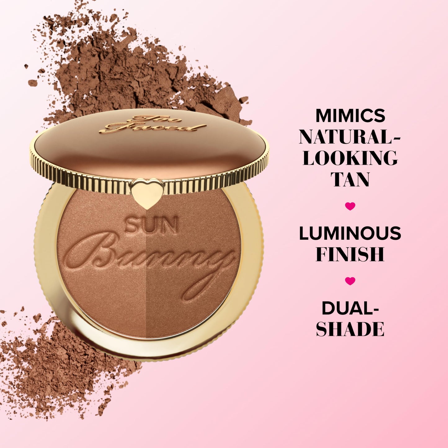 Too Faced Sun Bunny Bronzer | Buildable Highlighter + Bronzer Duo for Luminous Glow and Sun-Kissed Finish, 0.28 Ounce Beauty & Personal Care Too Faced
