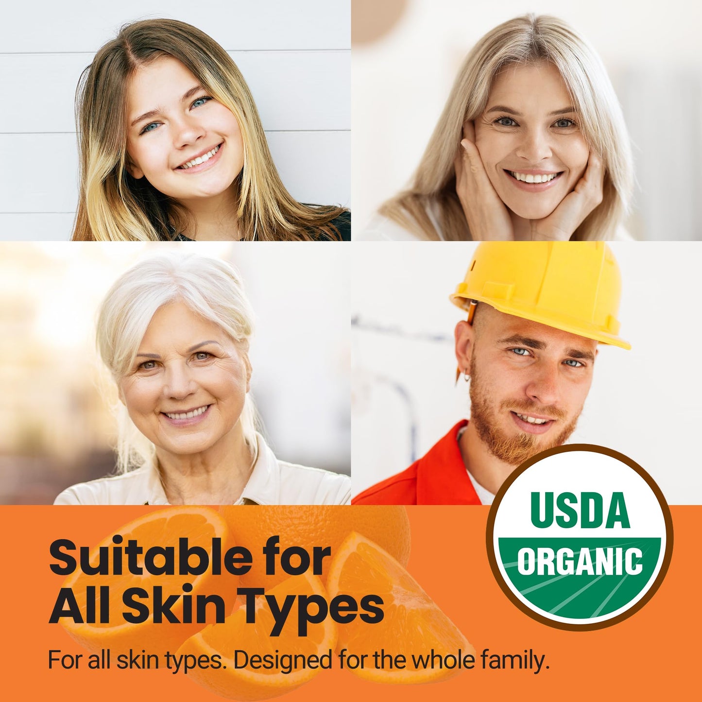 Desert Oasis Skincare | USDA Organic Orange Lip Balm - 70% Jojoba Oil with Beeswax - Natural Orange Essential Oil - Nourishes & Softens Dry Lips Beauty & Personal Care Desert Oasis Skincare