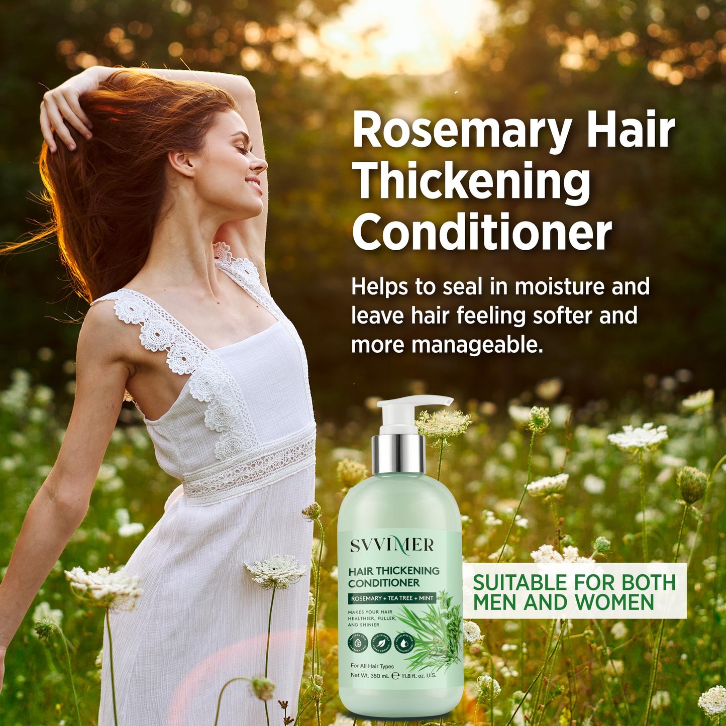 Svvimer Rosemary Shampoo and Conditioner Plus Hair Boost Spray Set - Hair Volumizing Thickening Products - 3 Products Beauty & Personal Care Svvimer