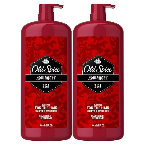 Old Spice, Shampoo and Conditioner 2 in 1, Swagger for Men, 32 Fl Oz, Pack of 2 - Old Version Beauty & Personal Care Old Spice